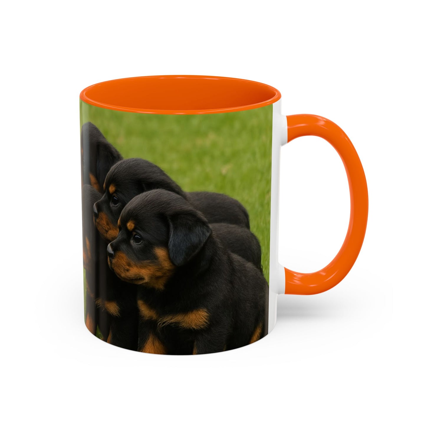 Rottweiler puppies Accent Coffee Mug - Perfect Gift for Dog Lovers