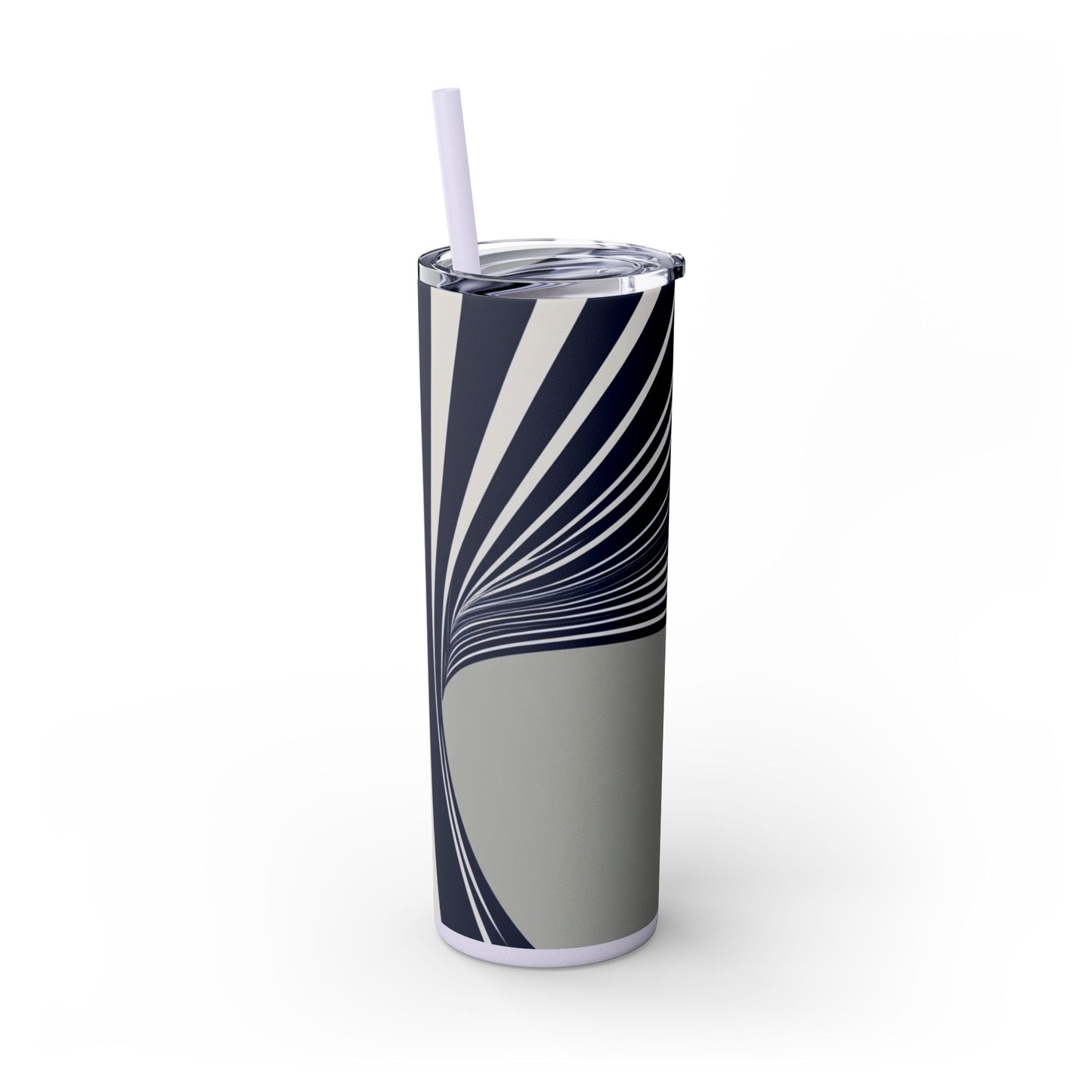 Optical Illusion Skinny Tumbler with Straw, 20oz