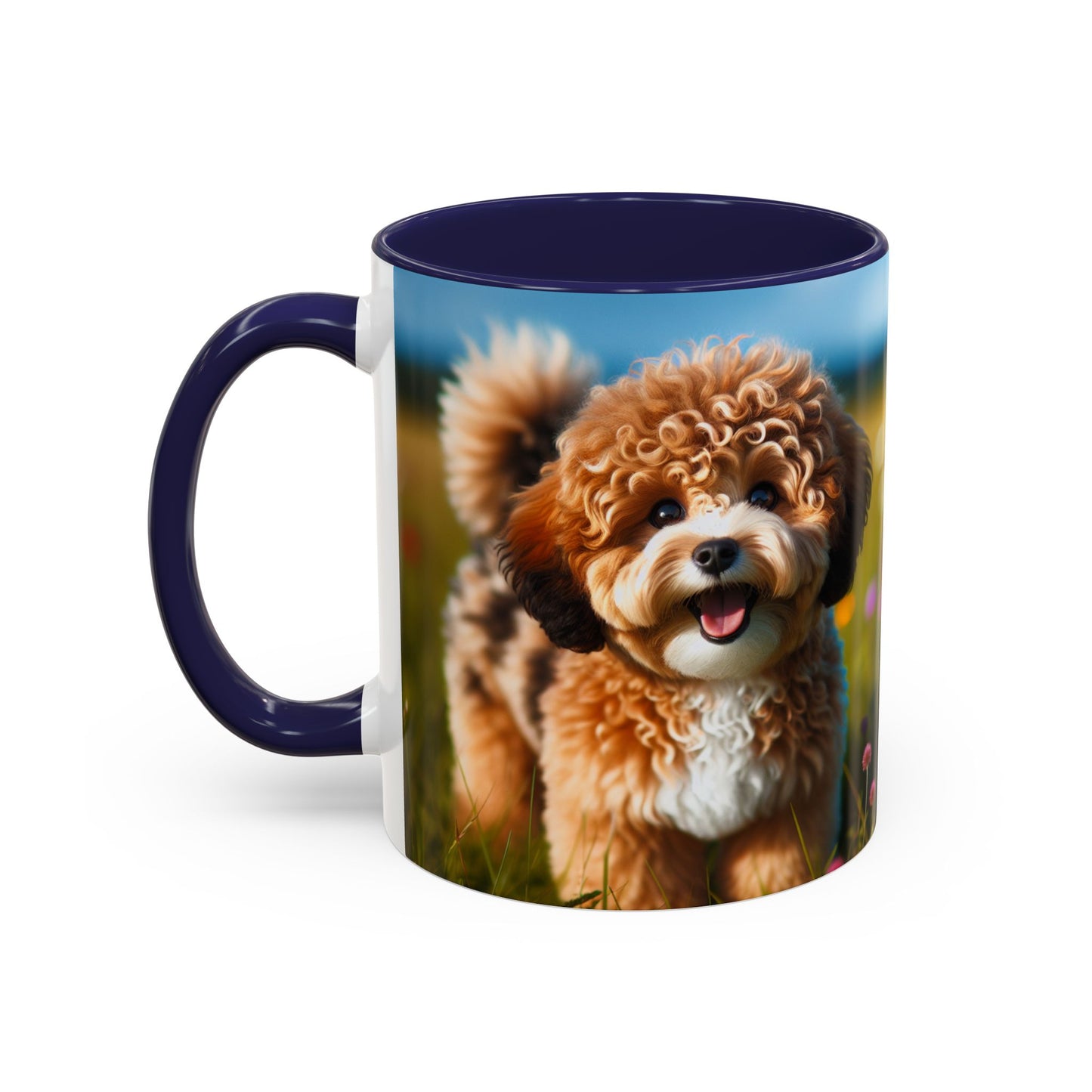 Russkaya Tsvetnaya Bolonka Accent Coffee Mug - Perfect Gift for Dog Lovers
