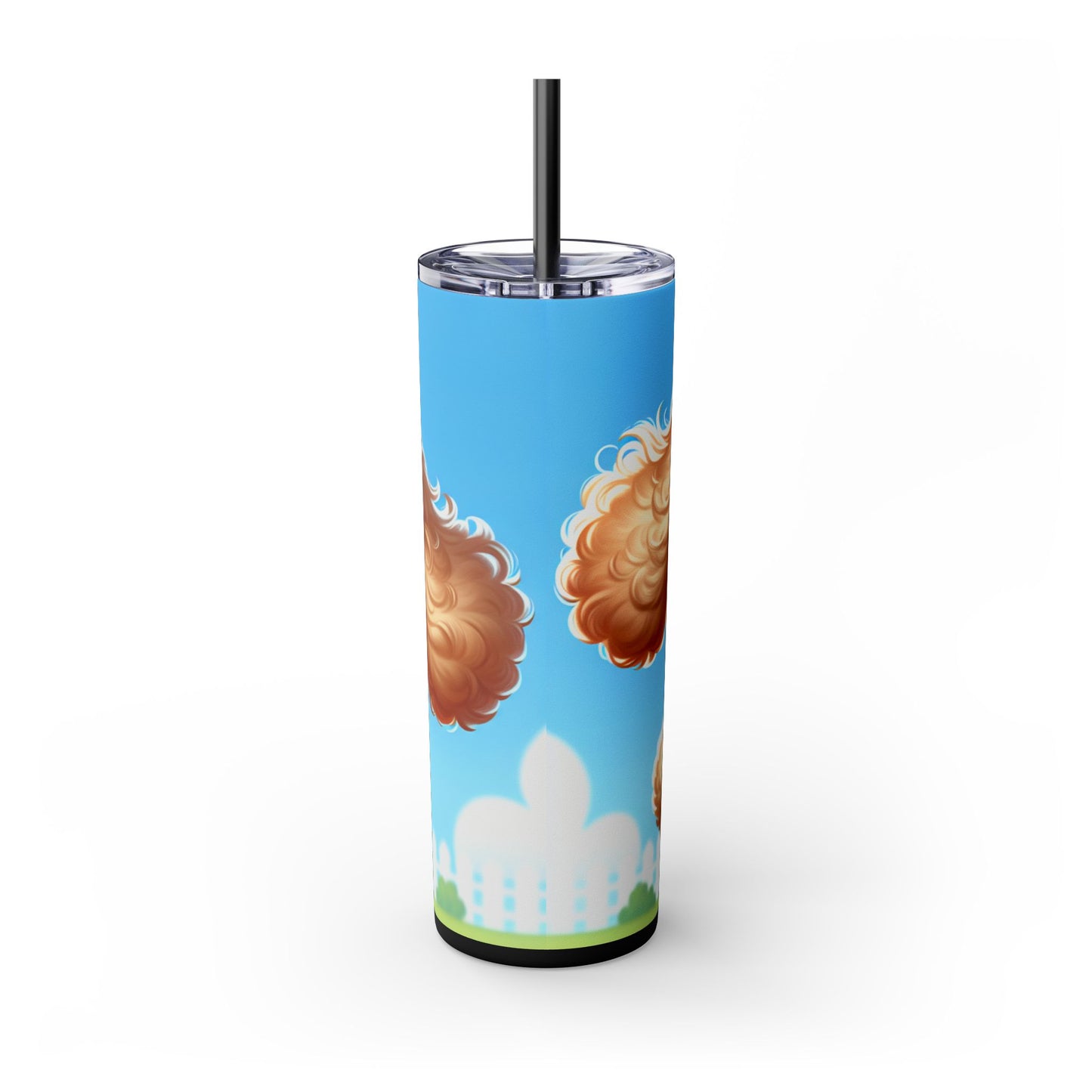 Miniature Poodle Tumbler with Straw, 20oz