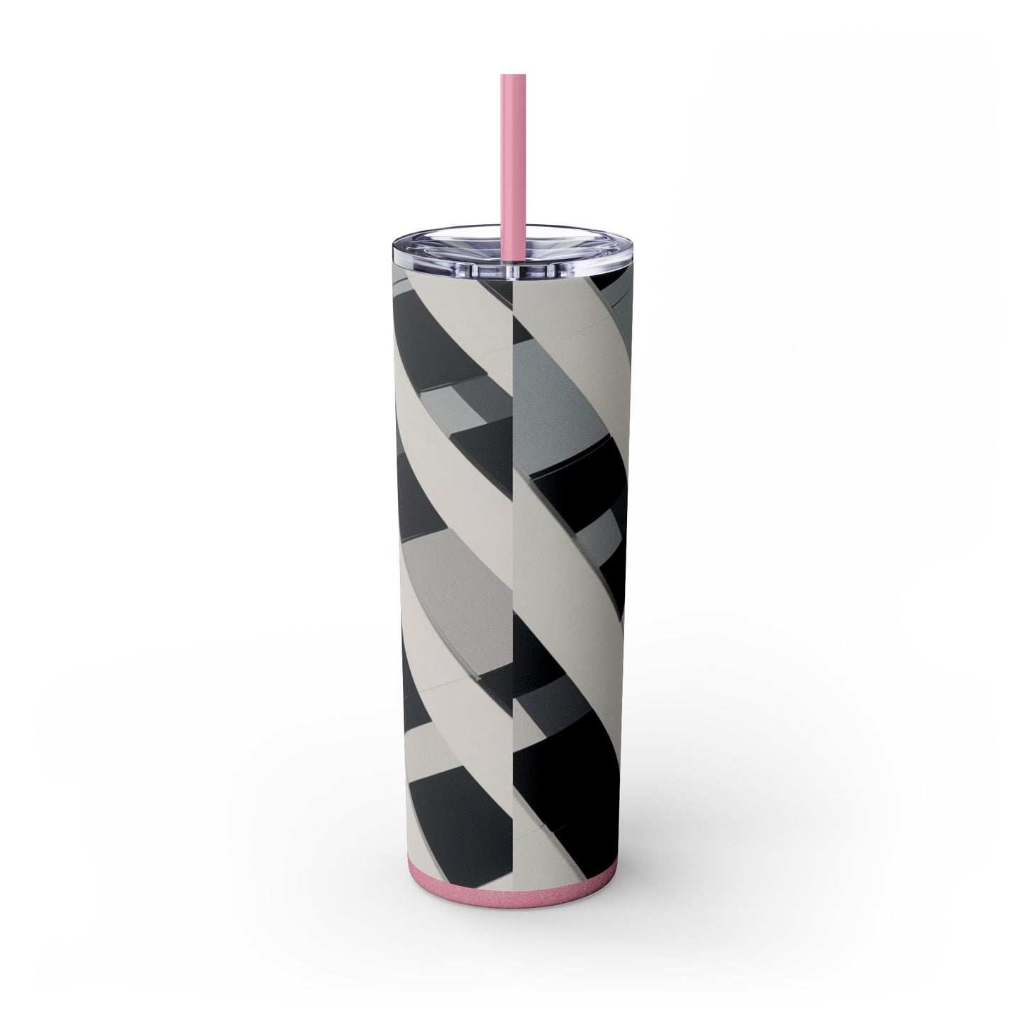 Optical Illusion Skinny Tumbler with Straw, 20oz