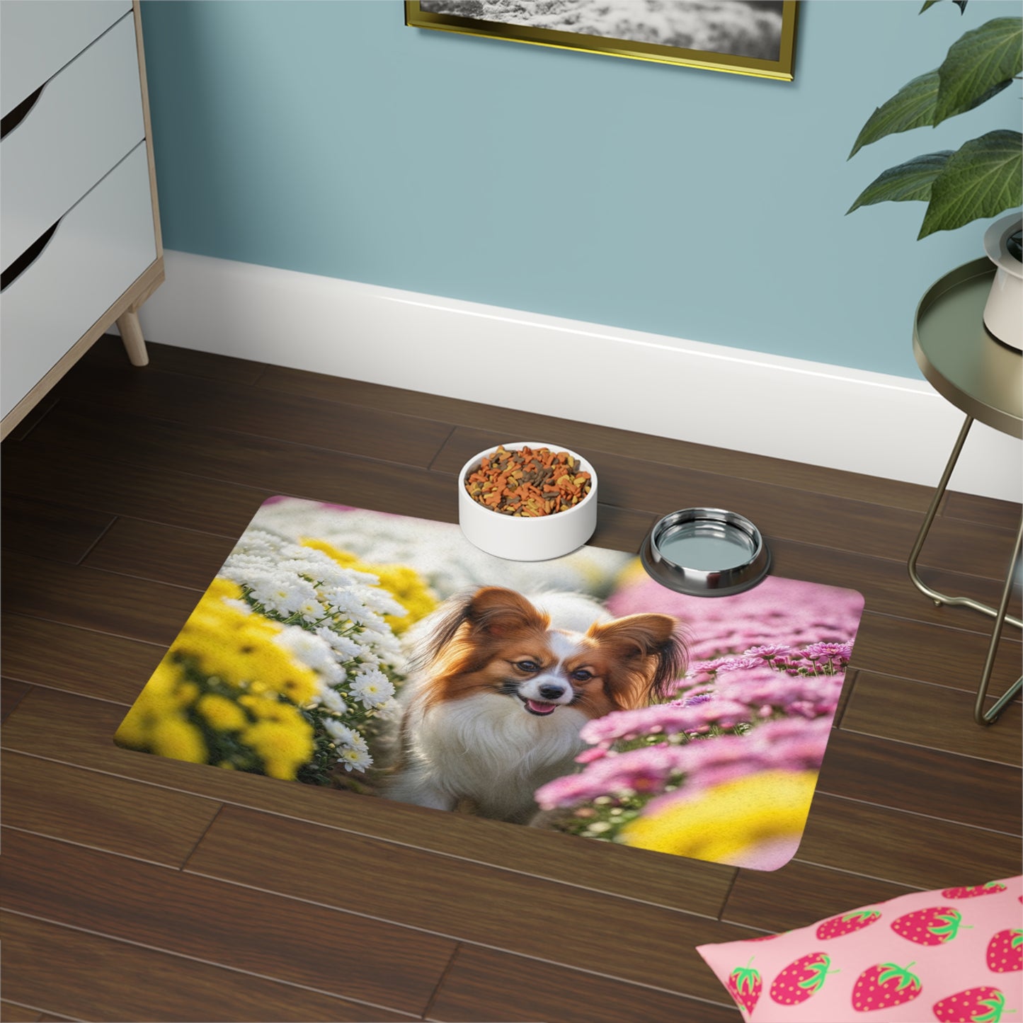 Pet Food Mat (12x18) - Papillon
