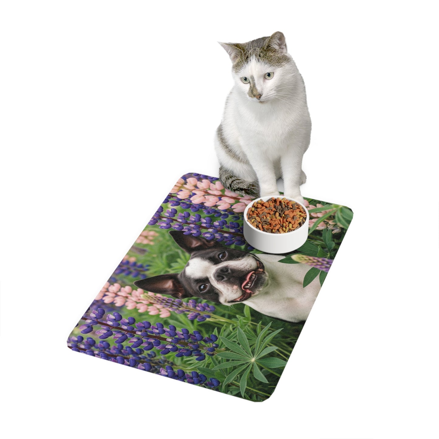 Pet Food Mat (12x18) - Boston Terrier