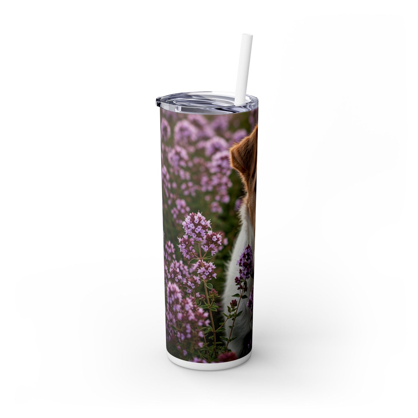 Fox Terrier Tumbler with Straw, 20oz