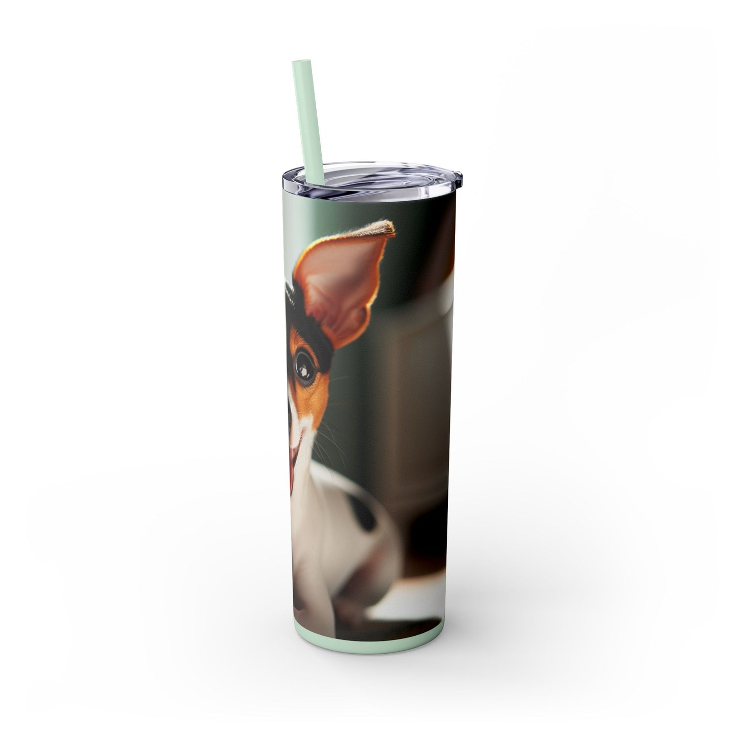 Toy Fox Terrier Tumbler with Straw, 20oz