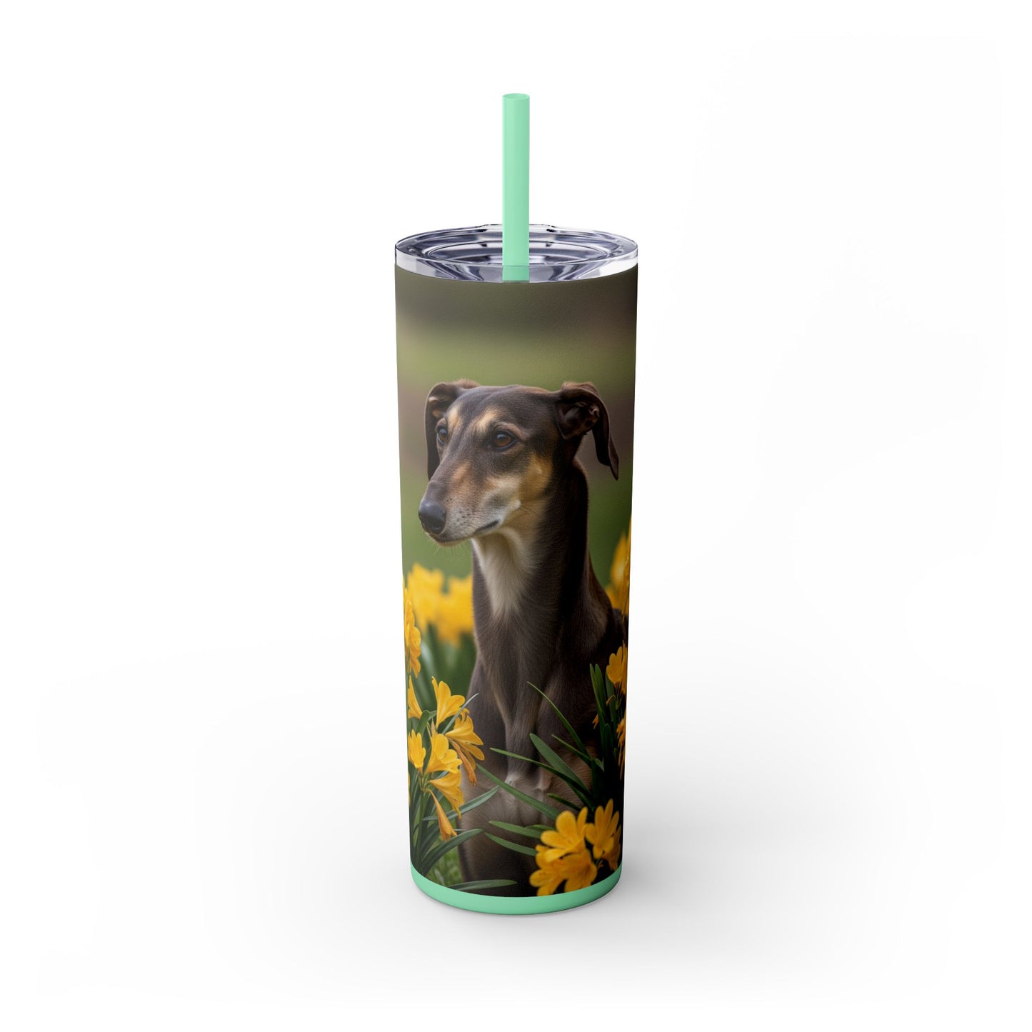 Sloughi Skinny Tumbler with Straw, 20oz