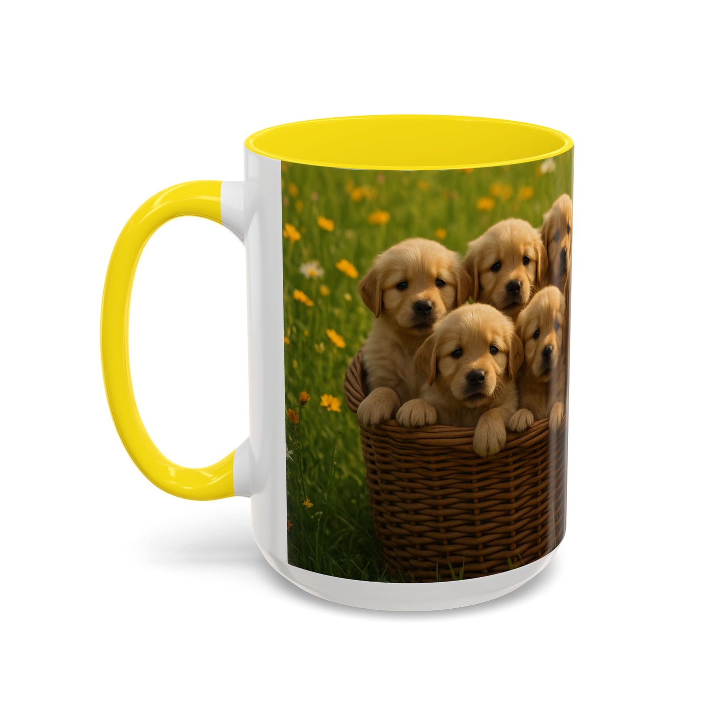 Golden Retriever puppies Accent Coffee Mug - Perfect Gift for Dog Lovers