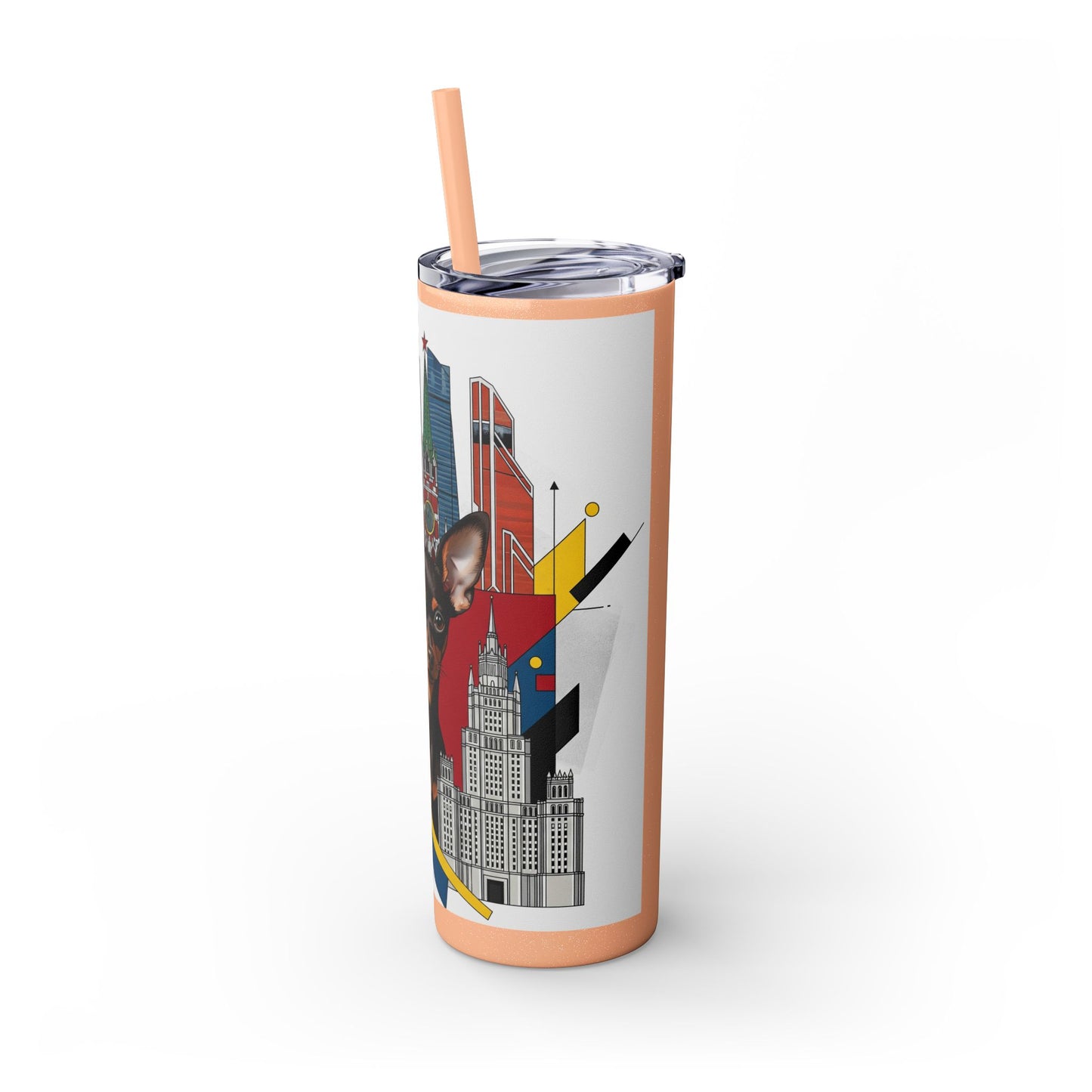 Russian Toy Skinny Tumbler with Straw, 20oz