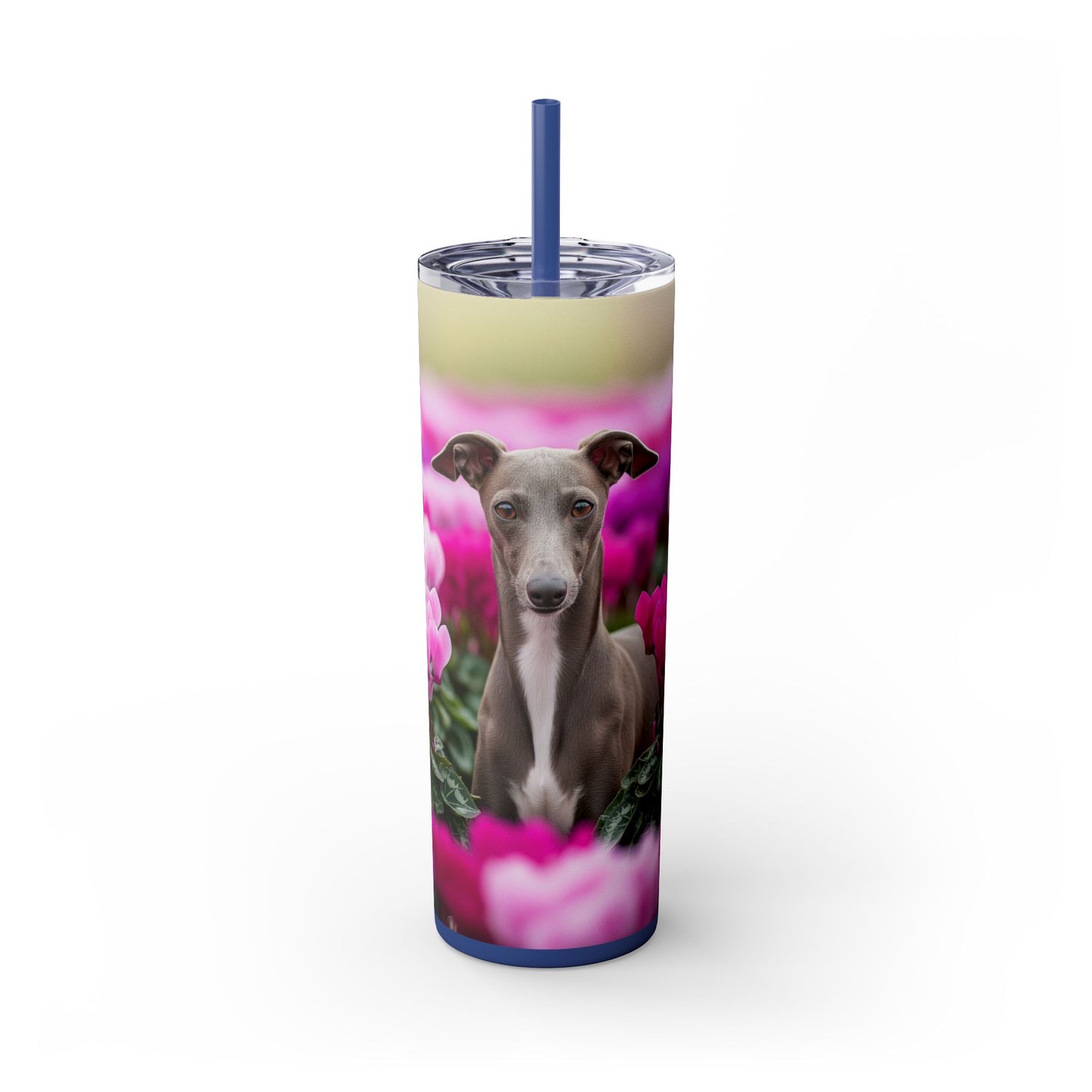 Italian Greyhound Tumbler with Straw, 20oz