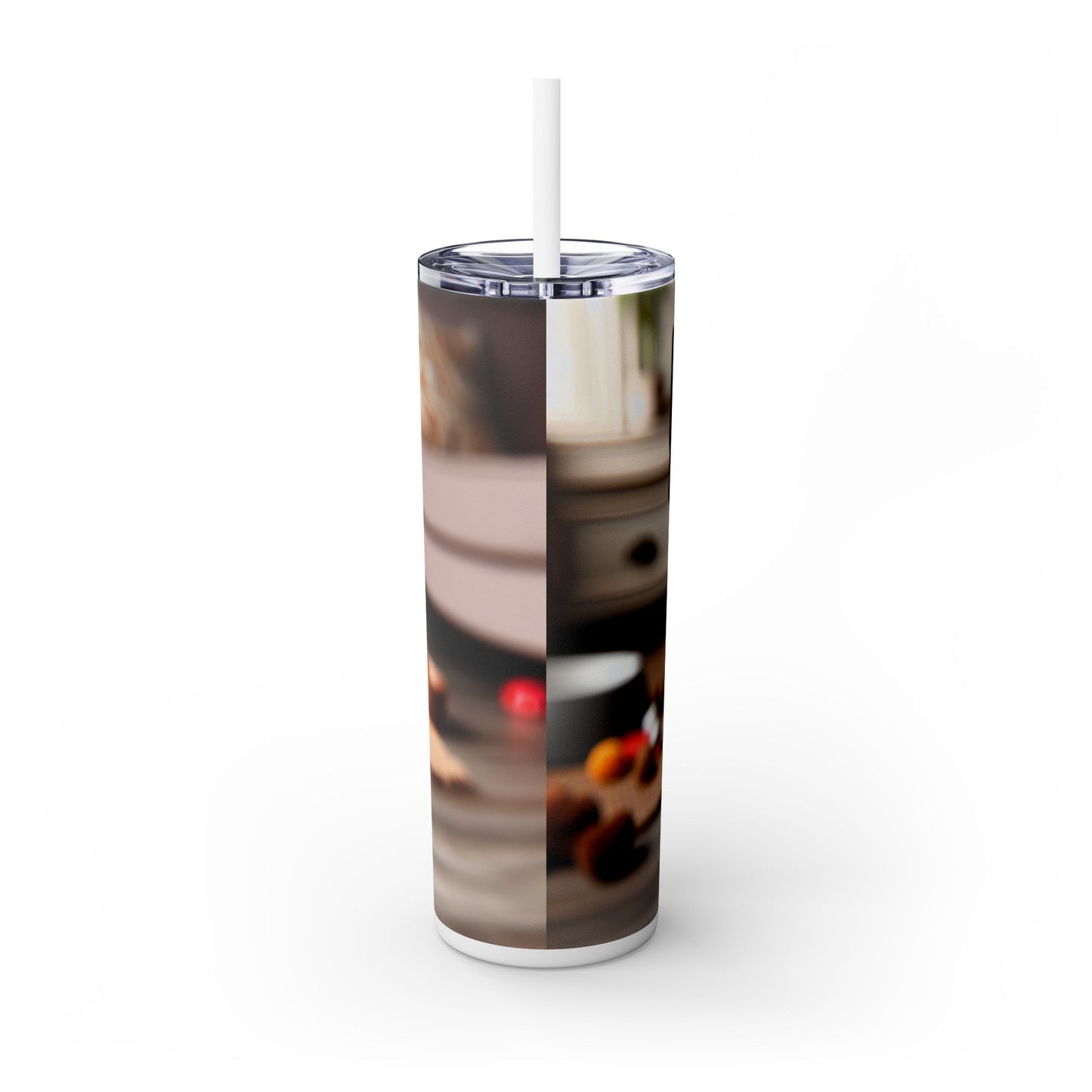 English Toy Terrier Tumbler with Straw, 20oz