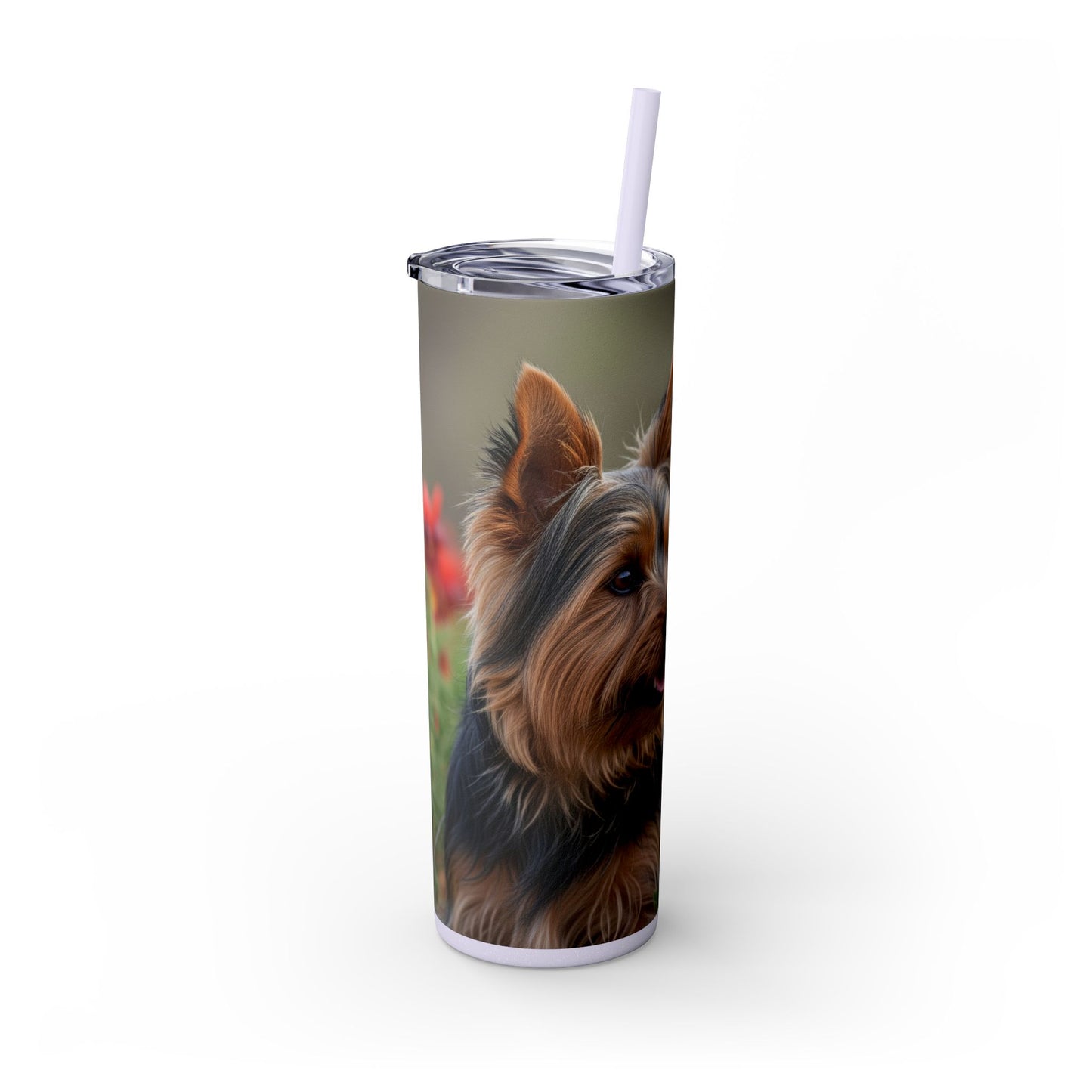 Silky Terrier Tumbler with Straw, 20oz