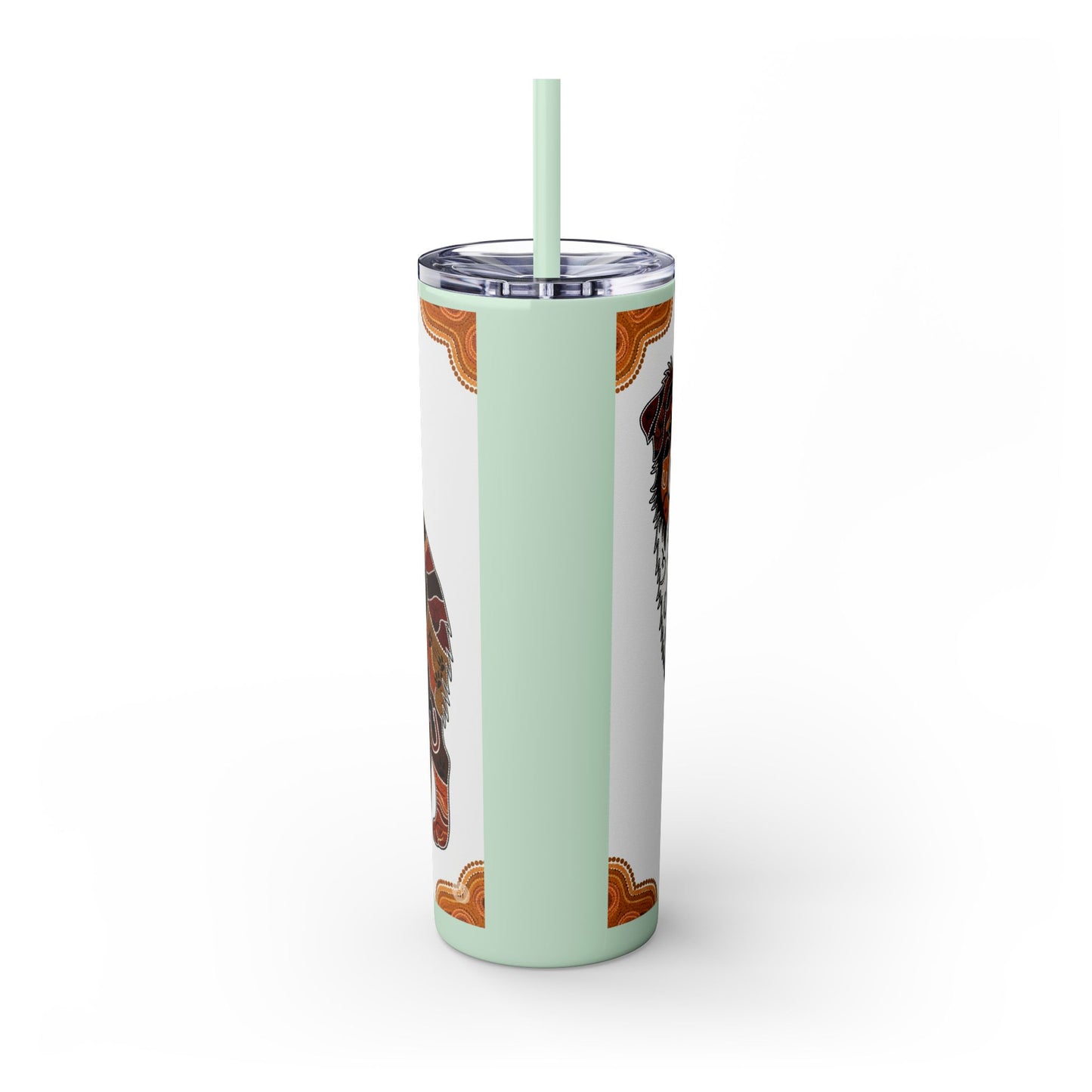 Australian Shepherd Skinny Tumbler with Straw, 20oz