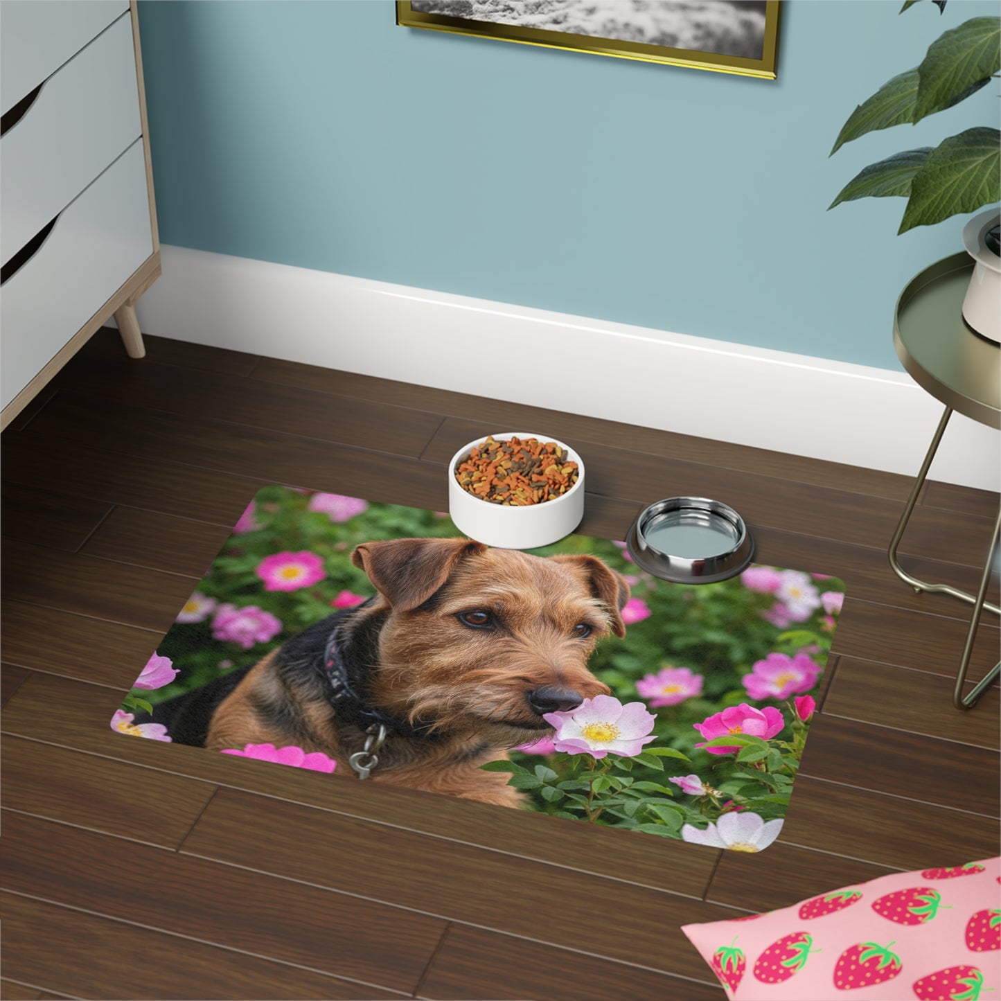 Pet Food Mat (12x18) - Teddy Roosevelt Terrier