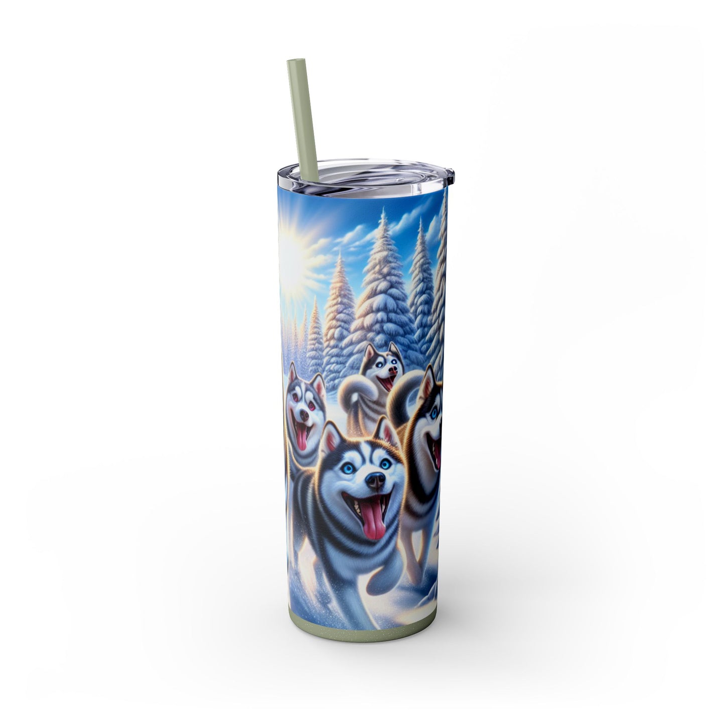 Siberian Husky Tumbler with Straw, 20oz