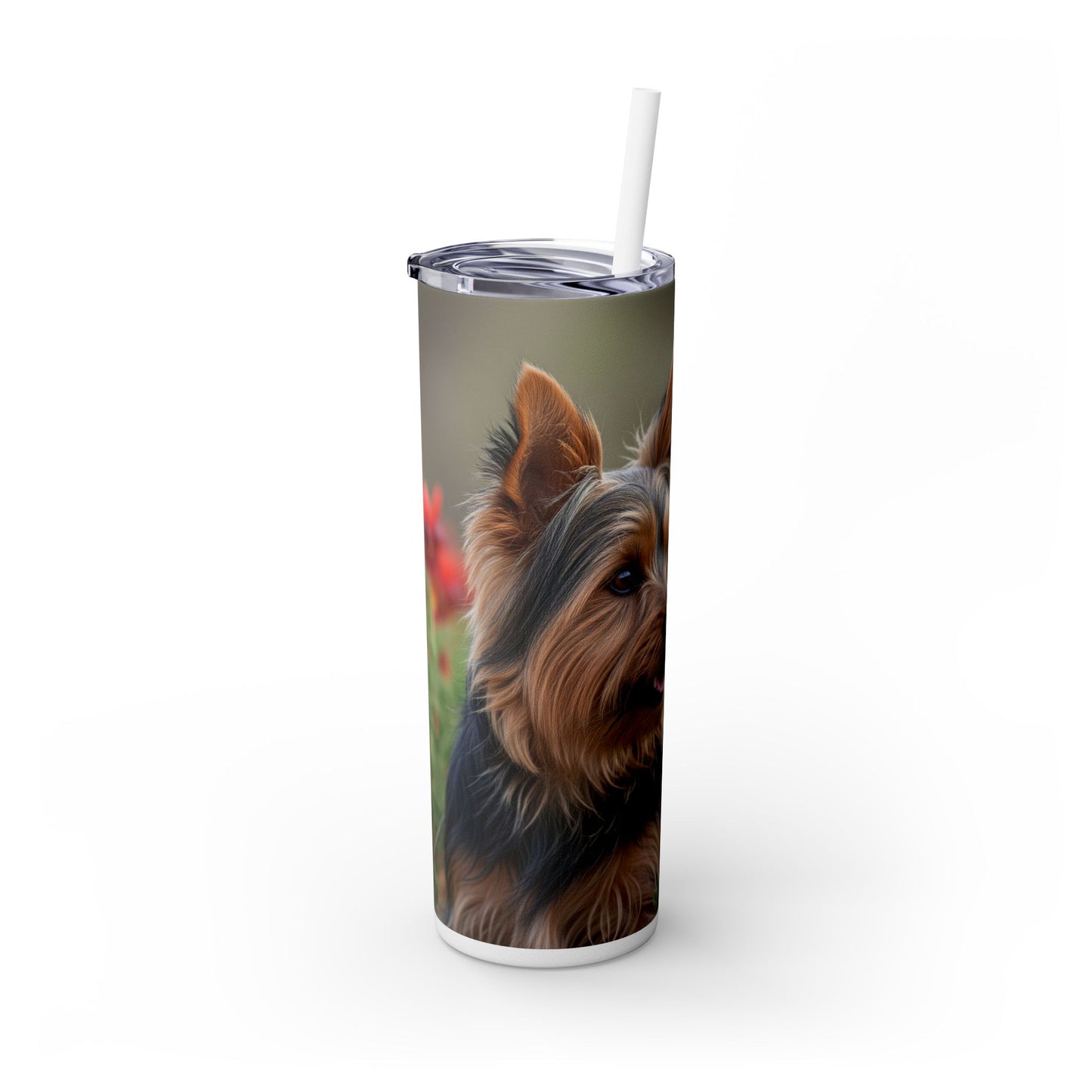 Silky Terrier Tumbler with Straw, 20oz