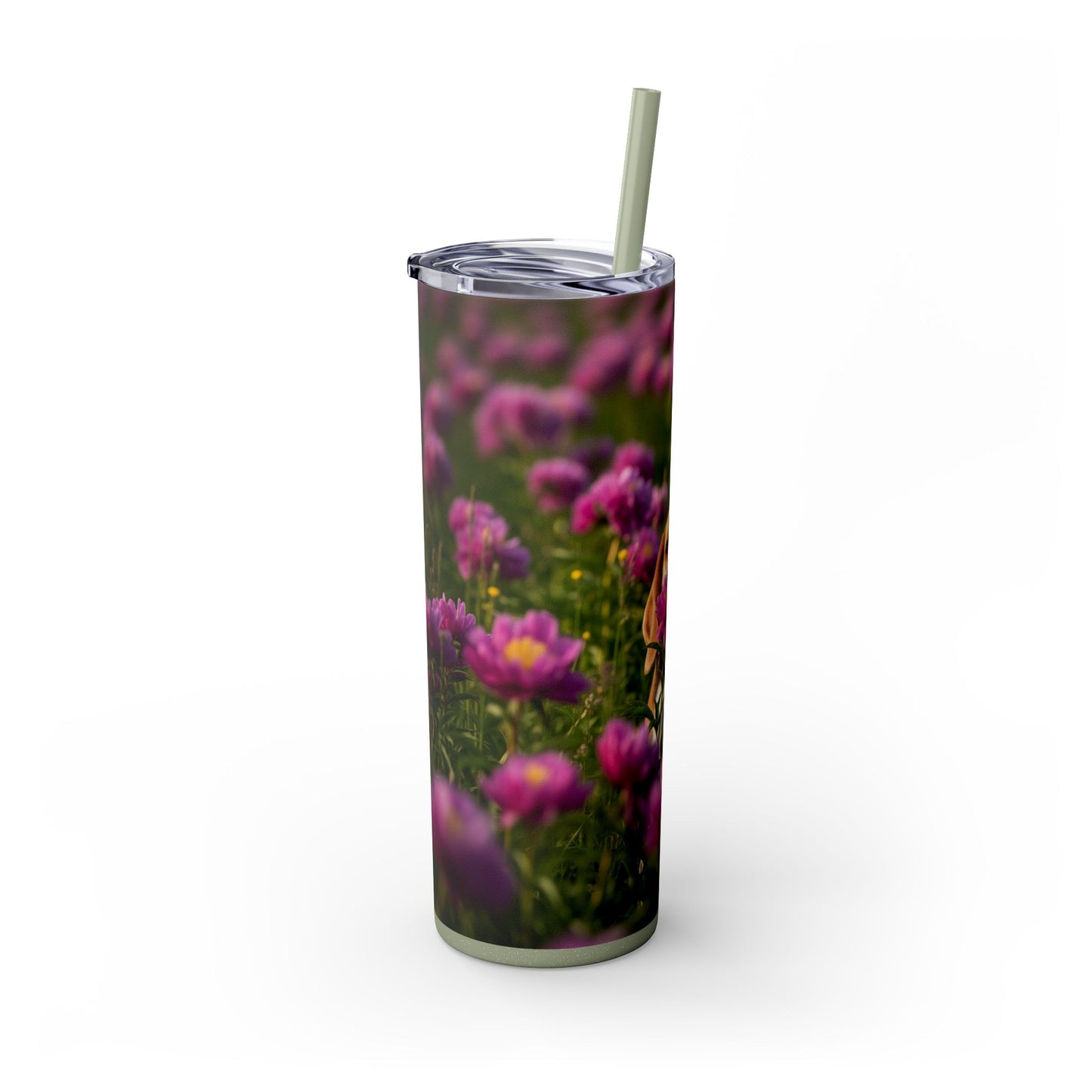 Beagle Skinny Tumbler with Straw, 20oz