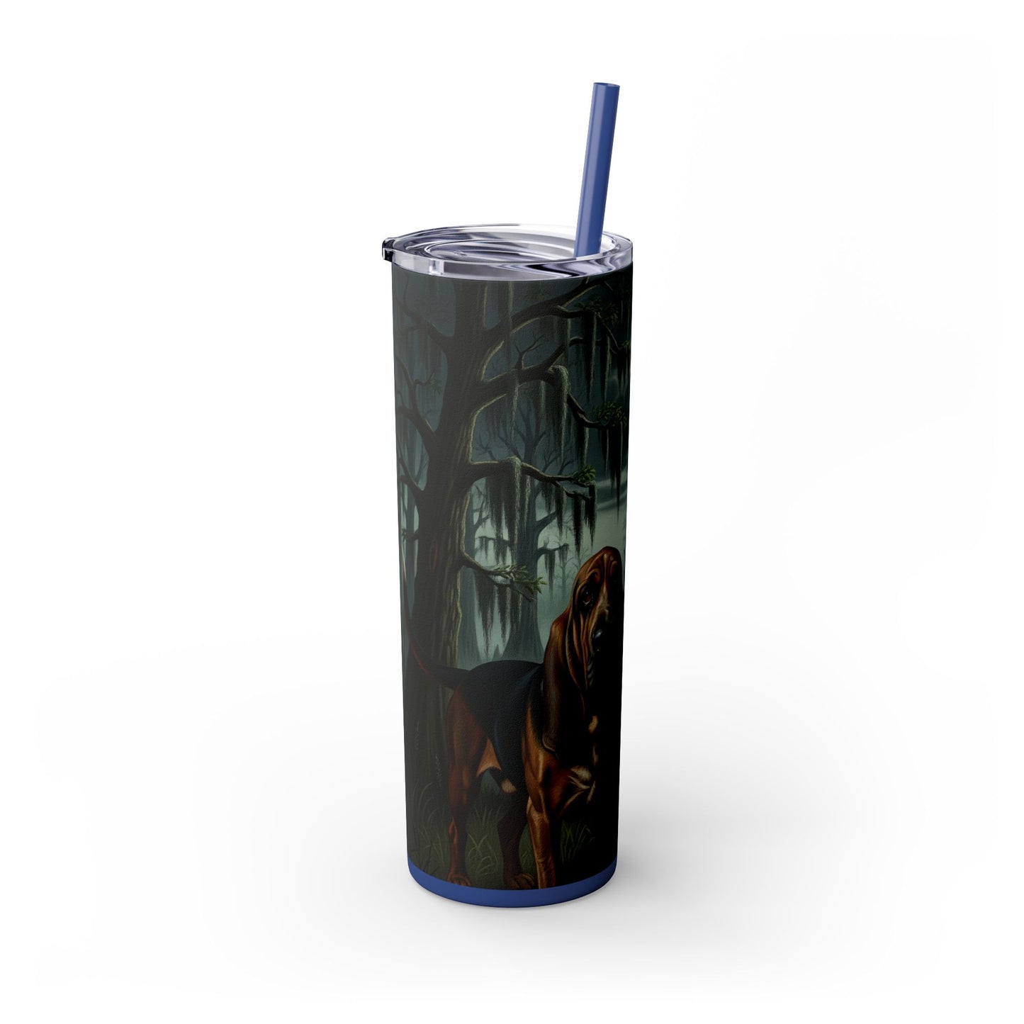 Bloodhound Skinny Tumbler with Straw, 20oz