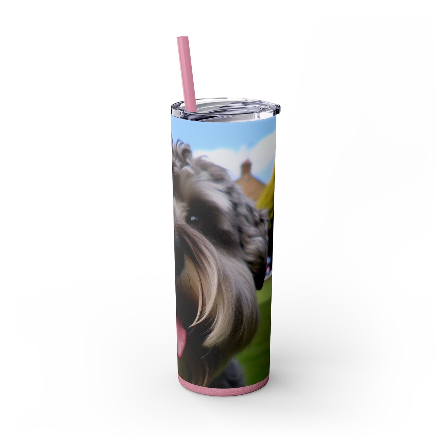 Schnoodle Skinny Tumbler with Straw, 20oz