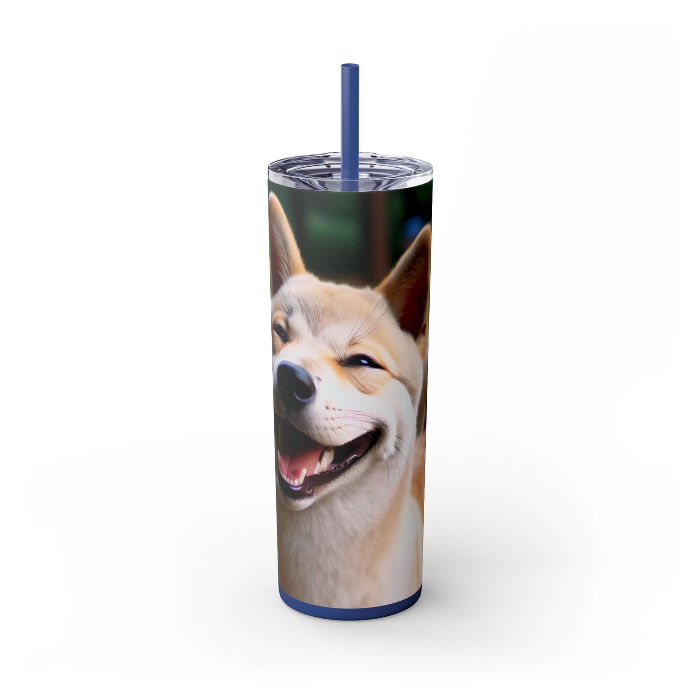 Korean Jindo Dog Tumbler with Straw, 20oz
