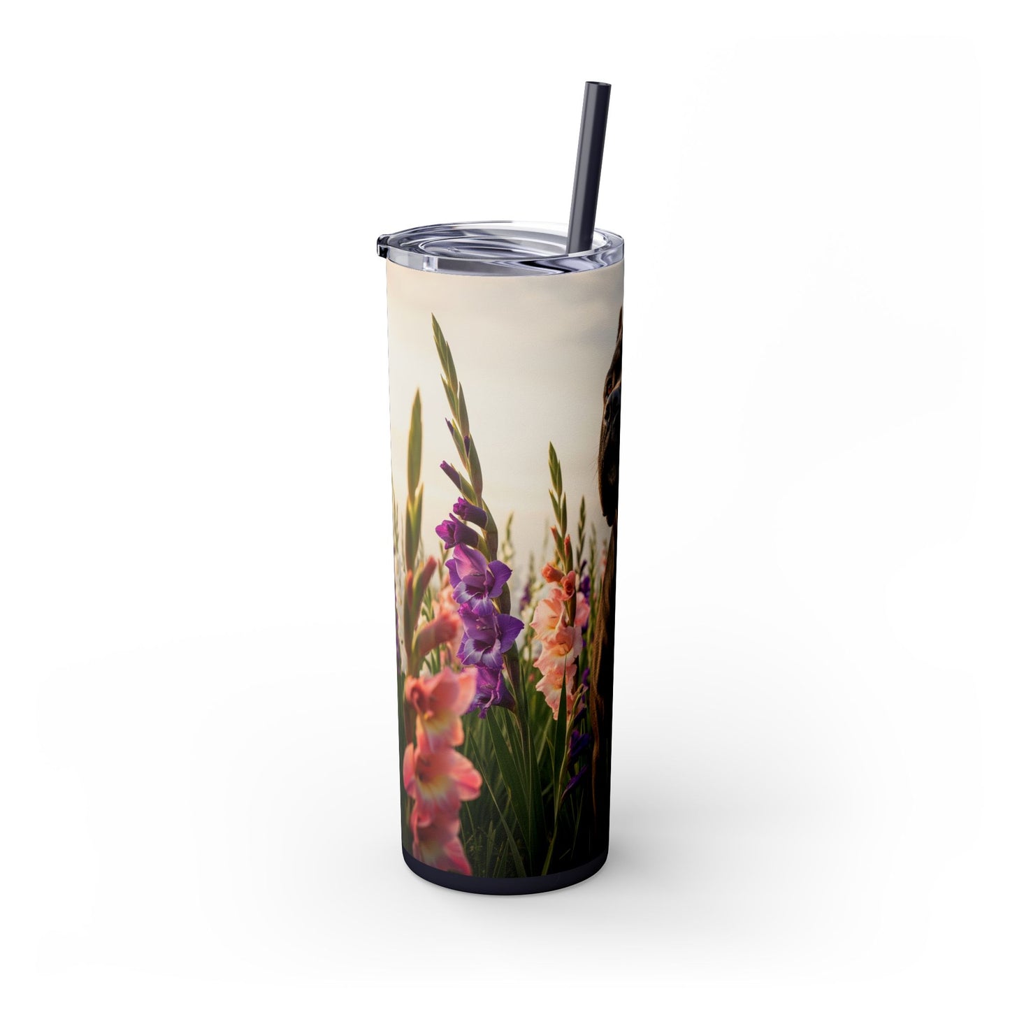 Cane Corso Skinny Tumbler with Straw, 20oz