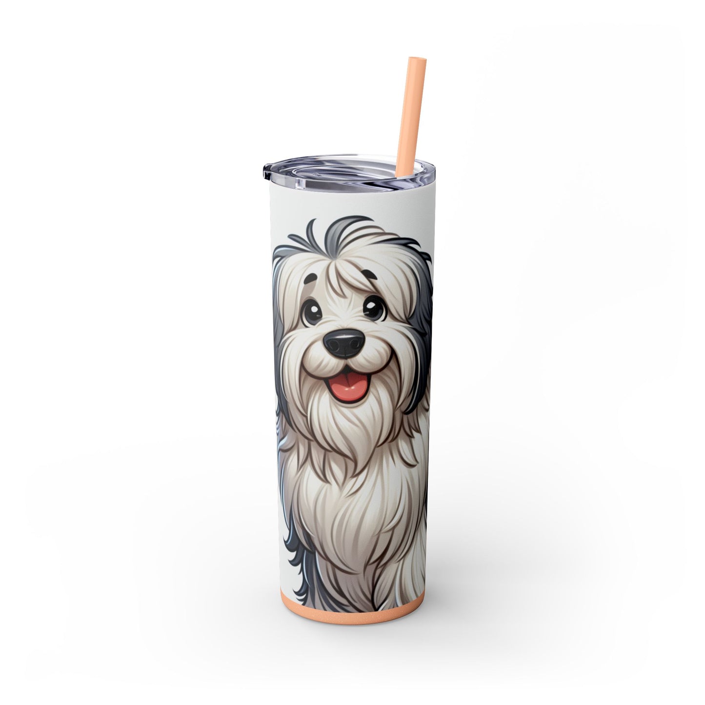 Old English Sheepdog Tumbler with Straw, 20oz