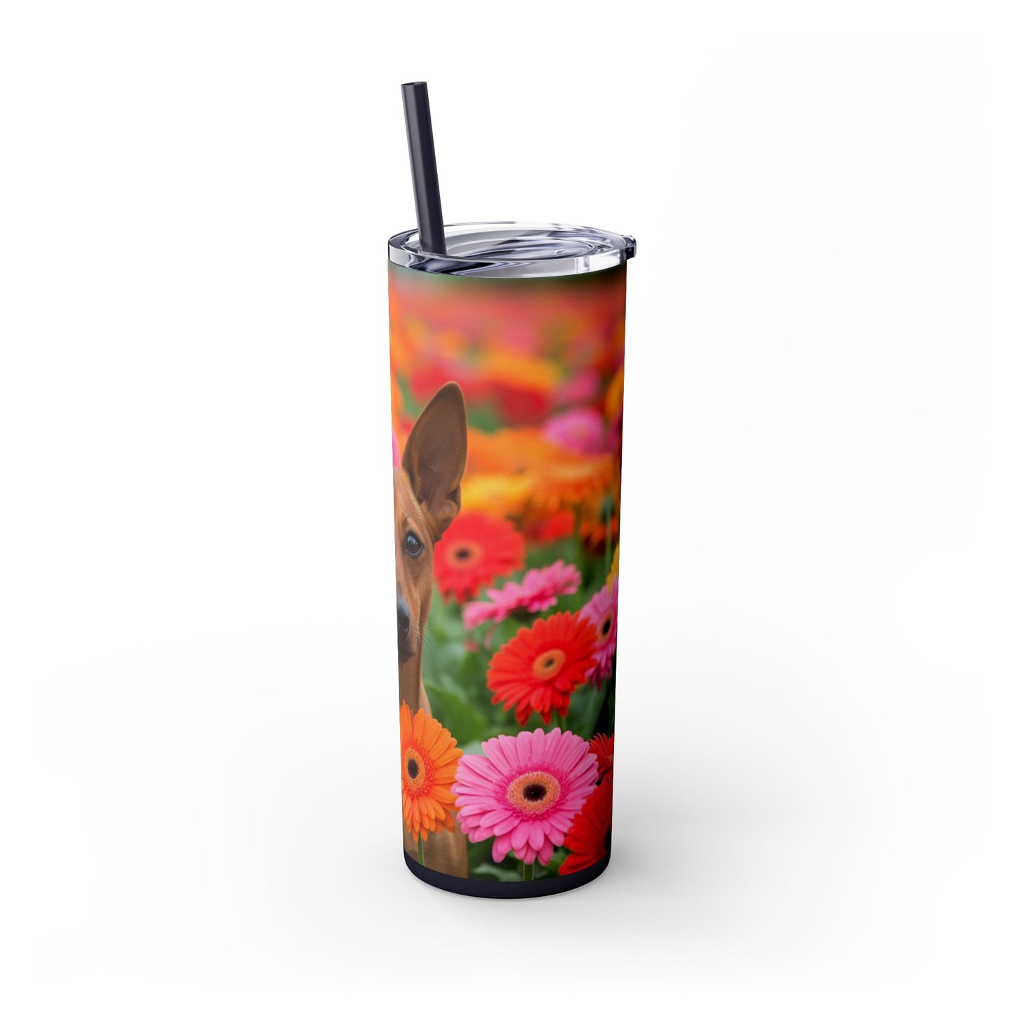 Brazilian Terrier Tumbler with Straw, 20oz