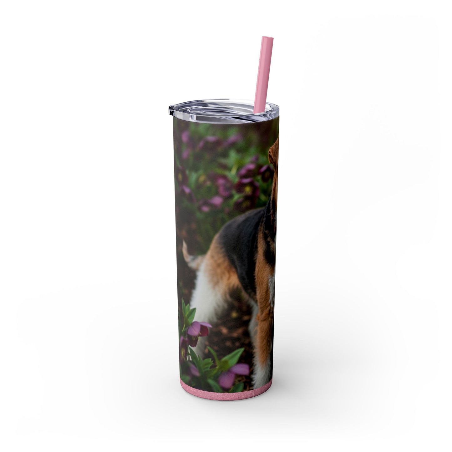 Wire Fox Terrier Skinny Tumbler with Straw, 20oz