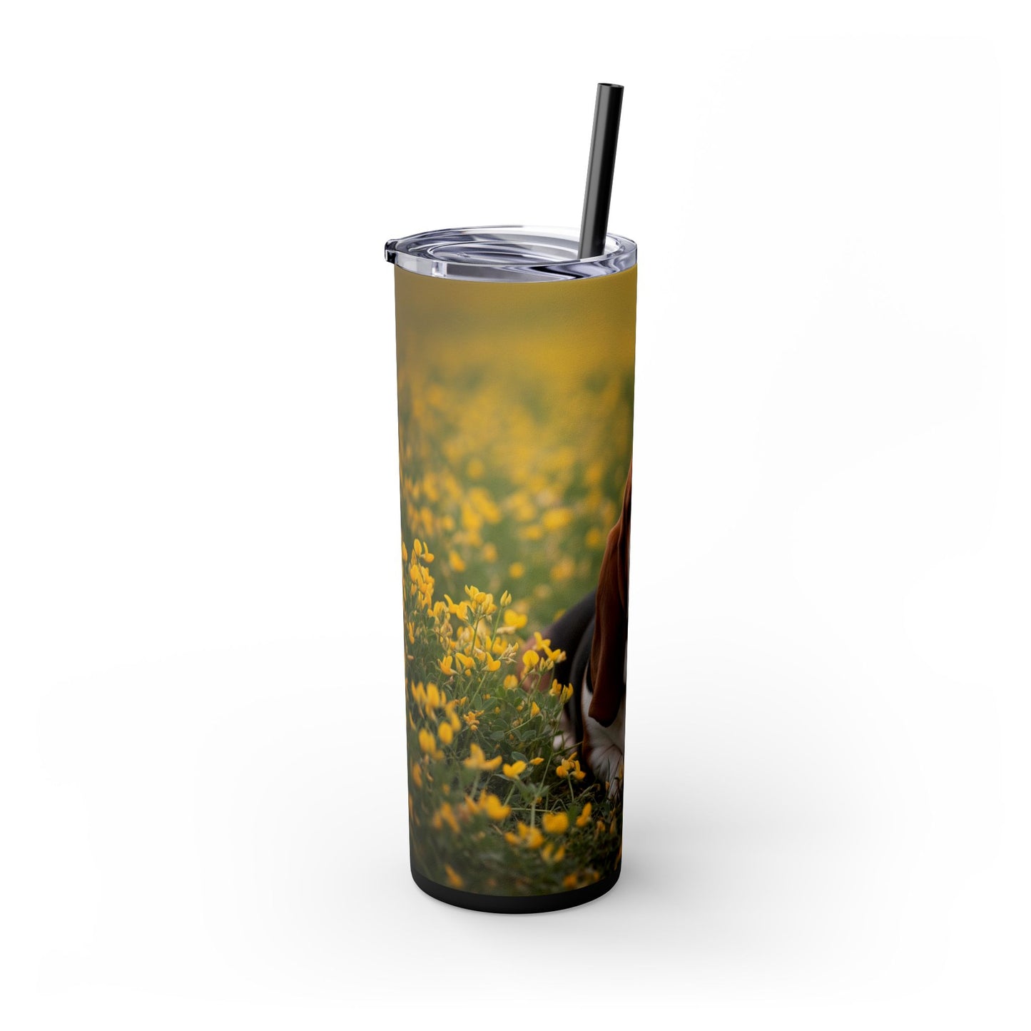 Basset Hound Tumbler with Straw, 20oz