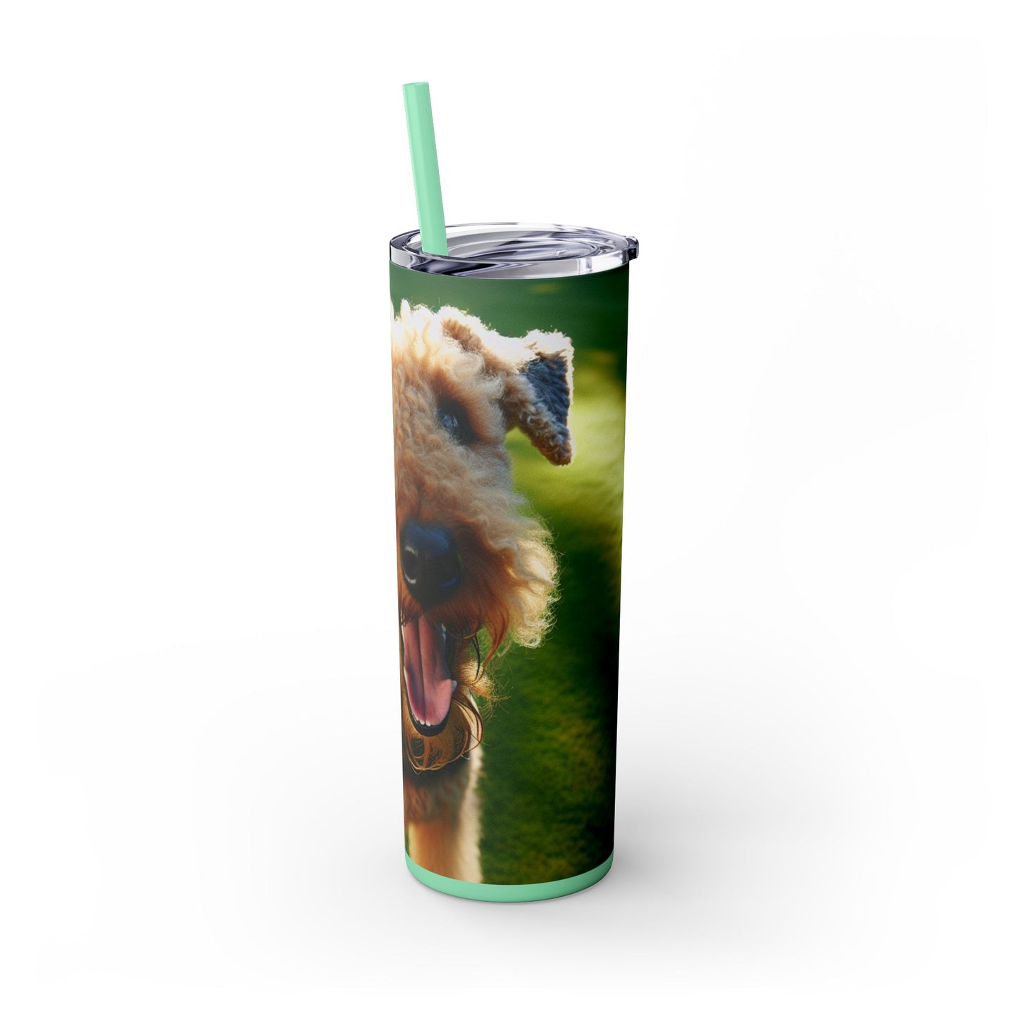 Airedale Terrier Tumbler with Straw, 20oz