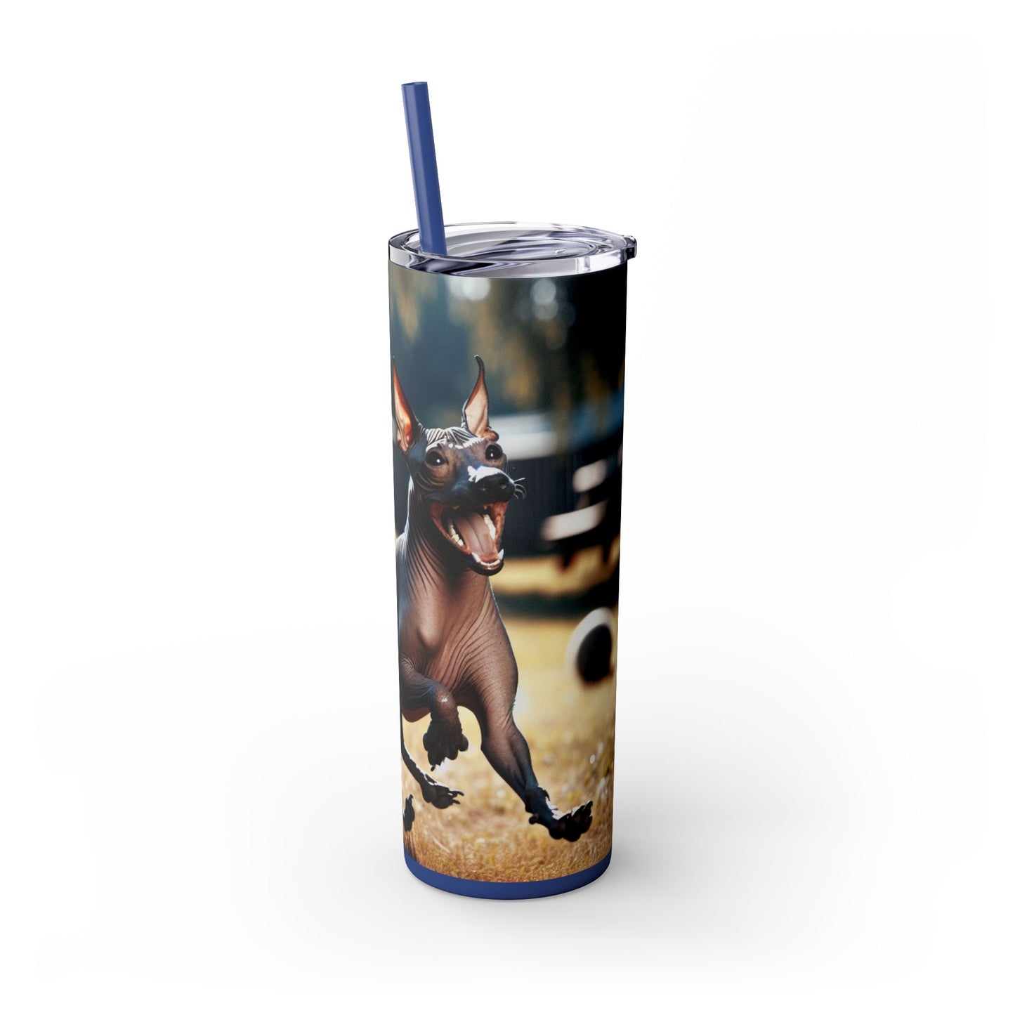 American Hairless Terrier Tumbler with Straw, 20oz