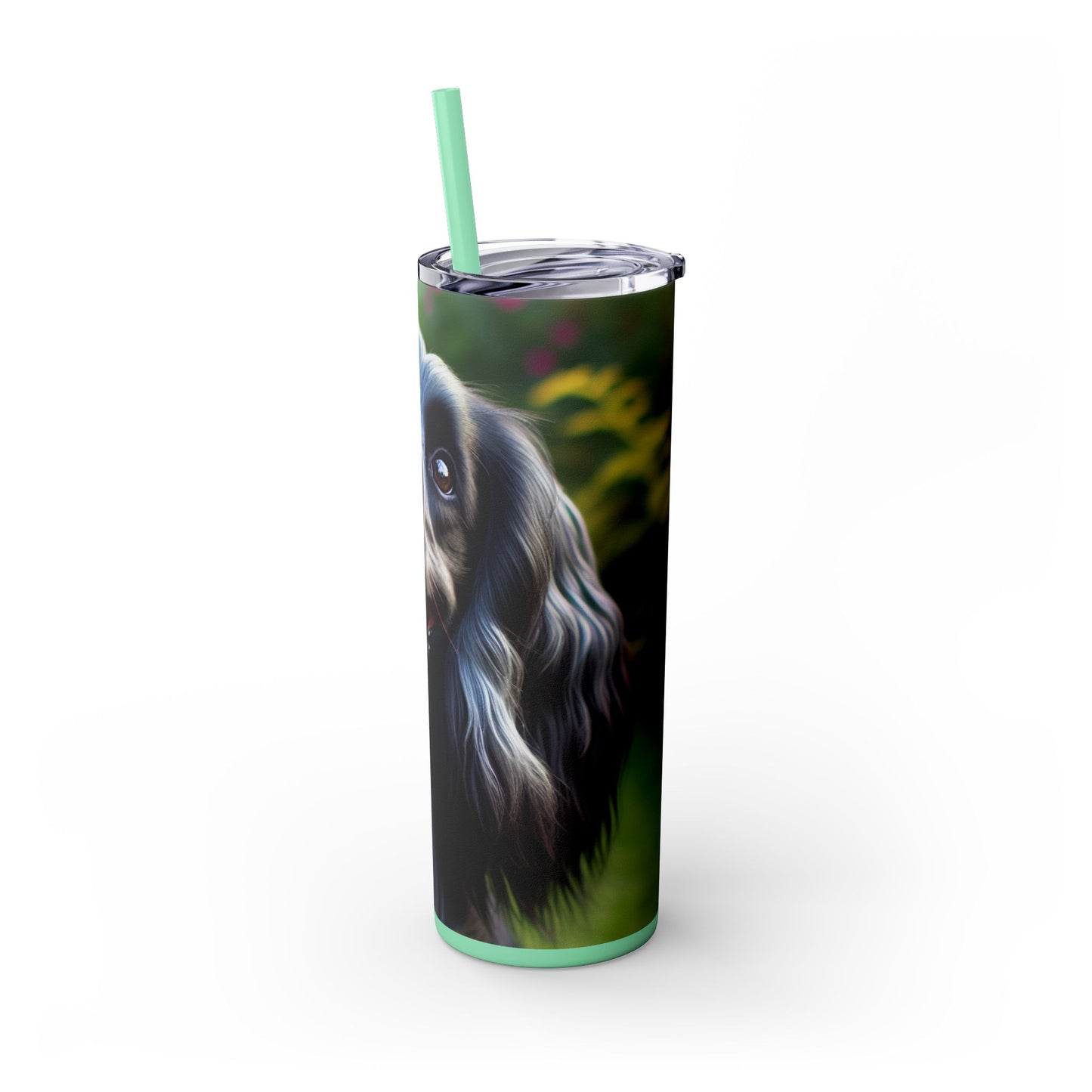 Blue Picardy Spaniel Tumbler with Straw, 20oz