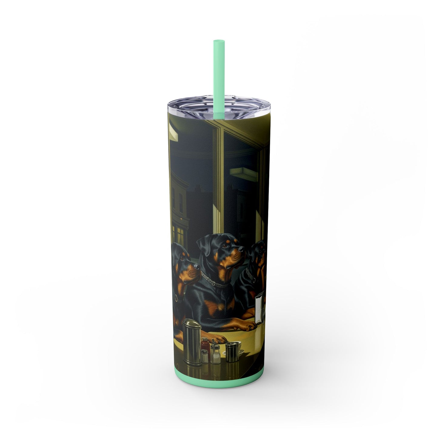 Rottweiler Tumbler with Straw, 20oz