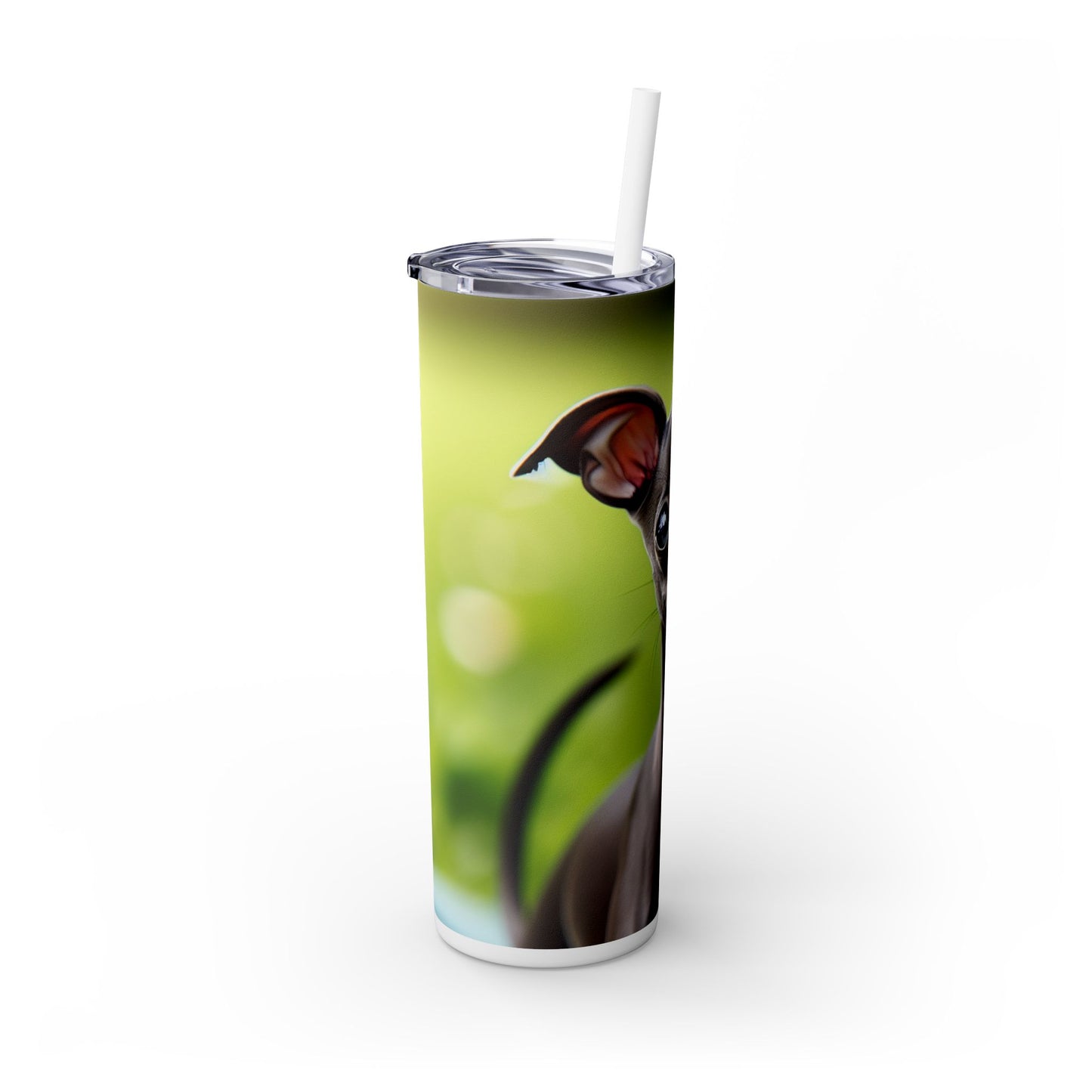 Italian Greyhound Tumbler with Straw, 20oz