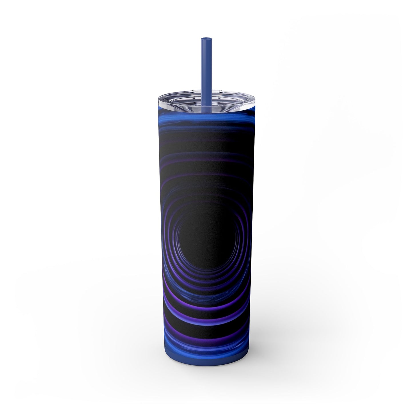 Optical Illusion Skinny Tumbler with Straw, 20oz