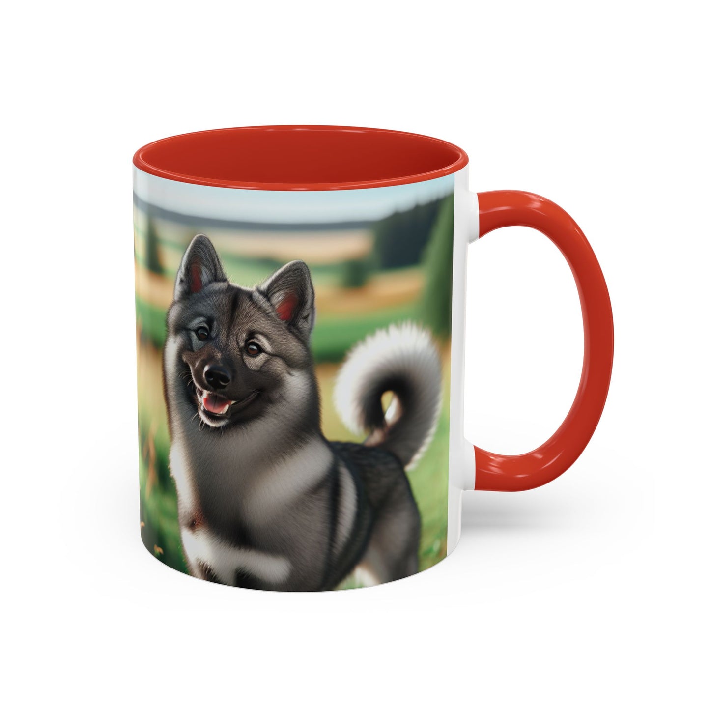 Norwegian Elkhound Accent Coffee Mug - Perfect Gift for Dog Lovers