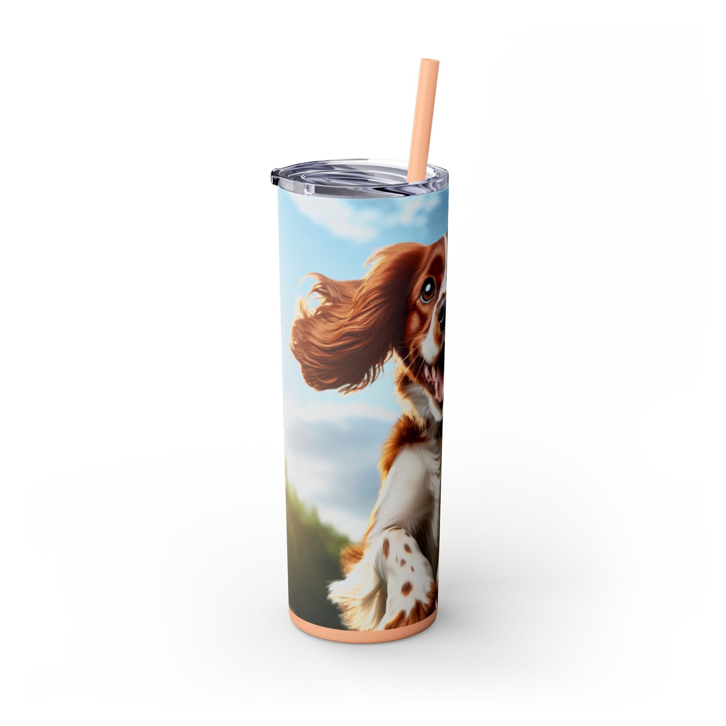 Welsh Springer Spaniel Skinny Tumbler with Straw, 20oz