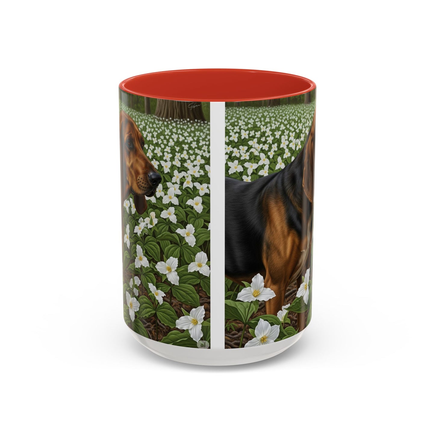 Treeing Walker Coonhound Accent Coffee Mug - Perfect Gift for Dog Lovers