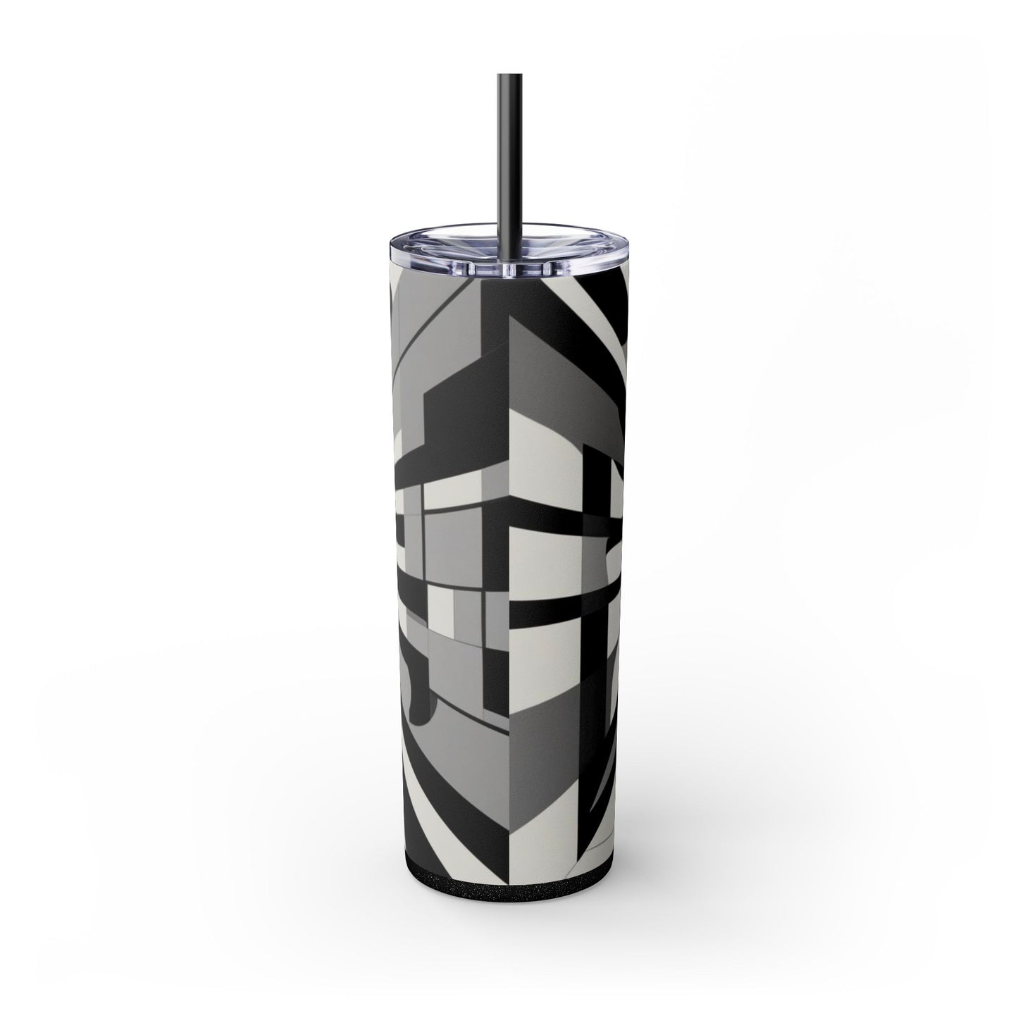 Optical Illusion Skinny Tumbler with Straw, 20oz