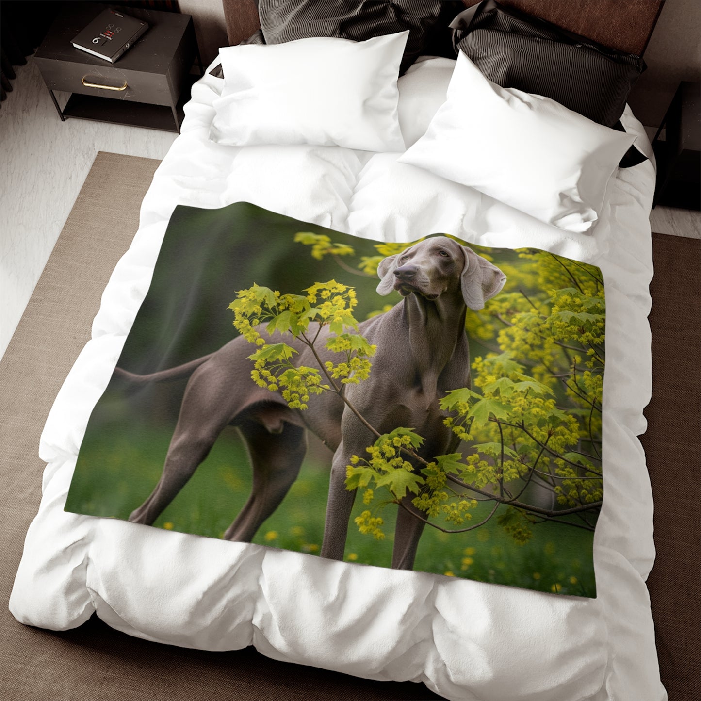 Weimaraner Sweatshirt Blanket