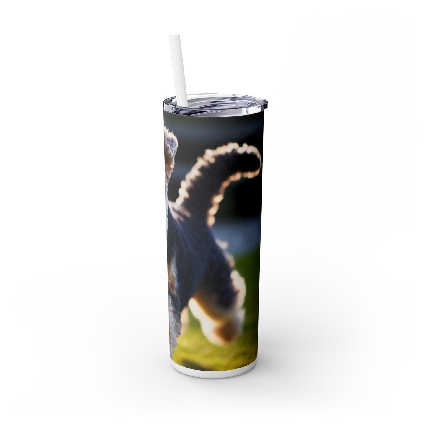 Lakeland Terrier Skinny Tumbler with Straw, 20oz
