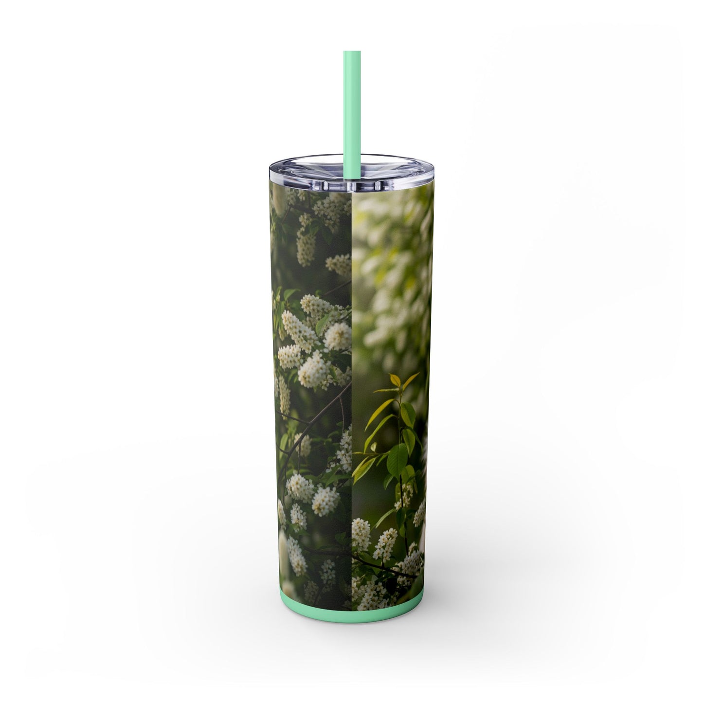 Finnish Spitz Skinny Tumbler with Straw, 20oz