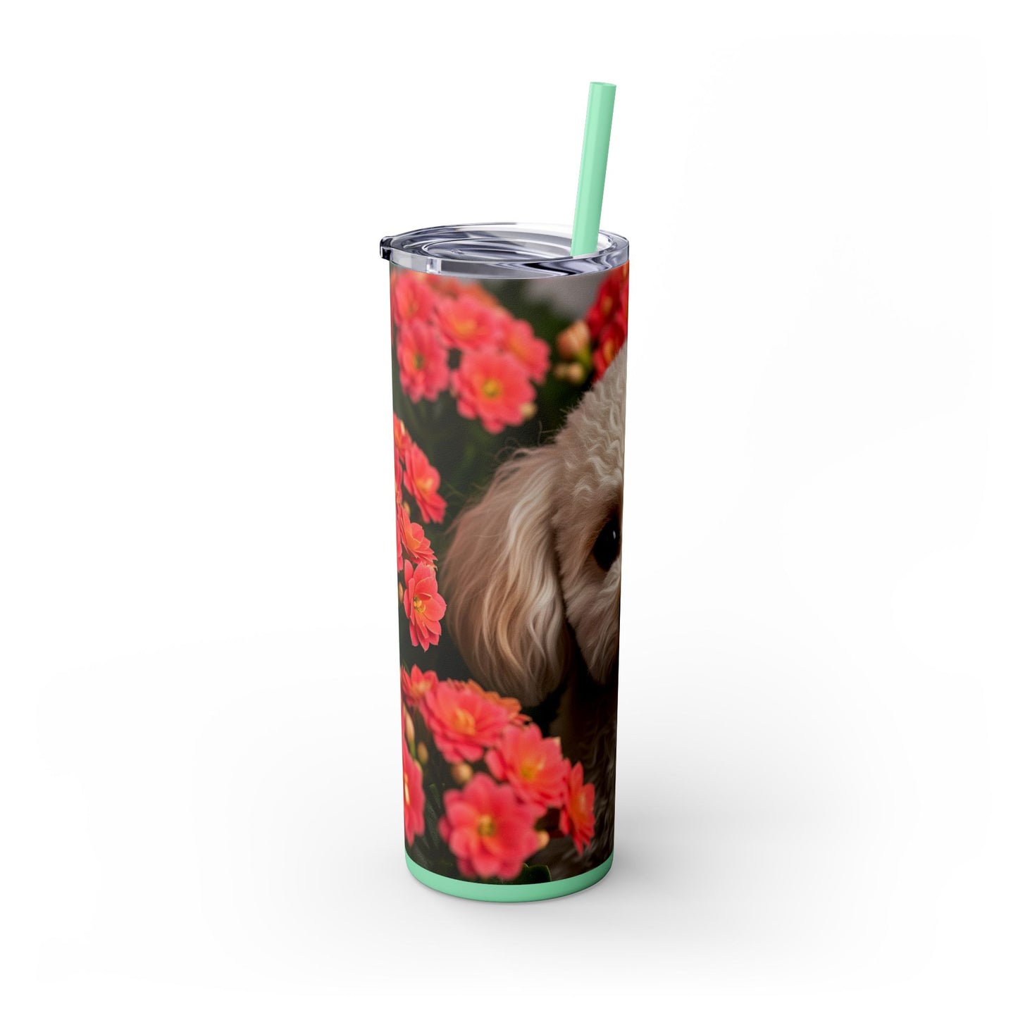 Miniature Poodle Tumbler with Straw, 20oz