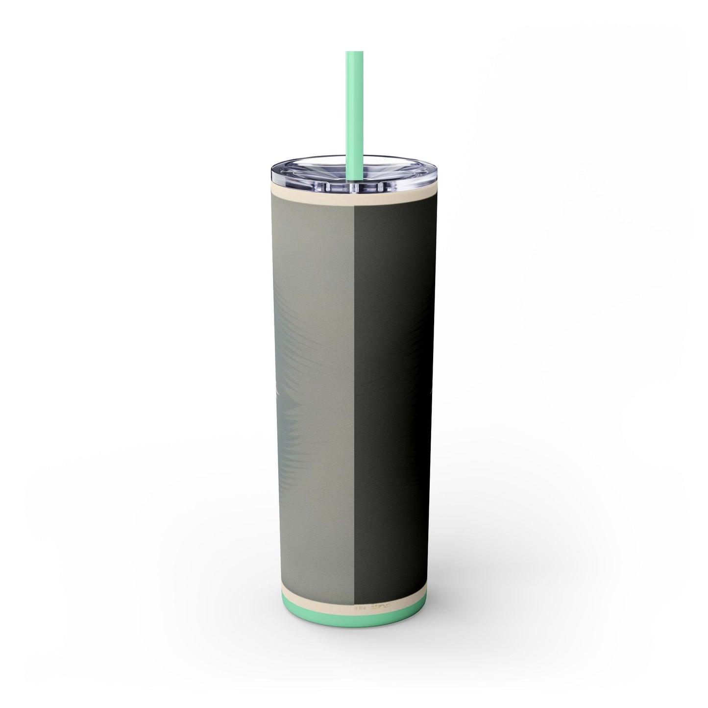 Optical Illusion Skinny Tumbler with Straw, 20oz
