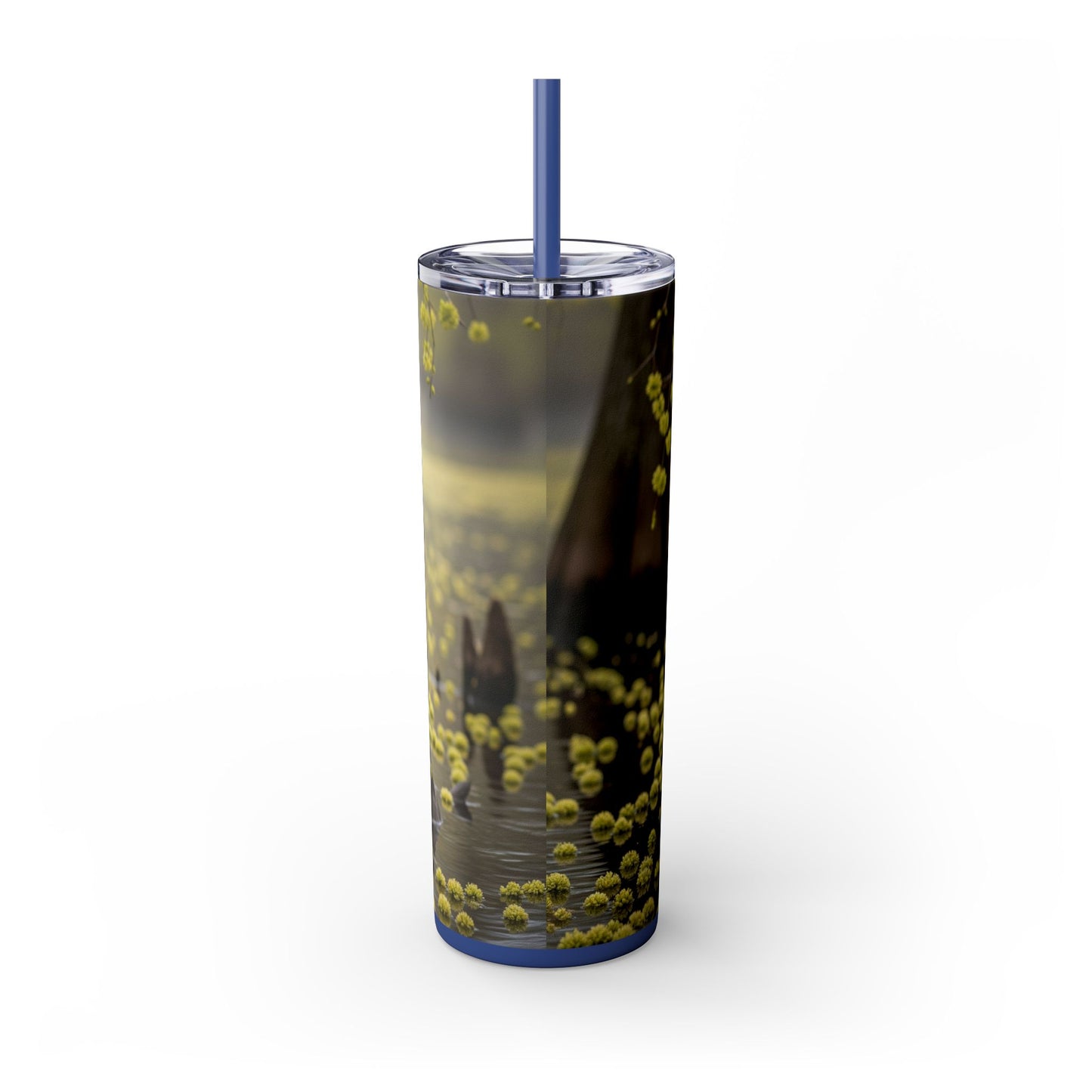 Catahoula Leopard Dog Skinny Tumbler with Straw, 20oz