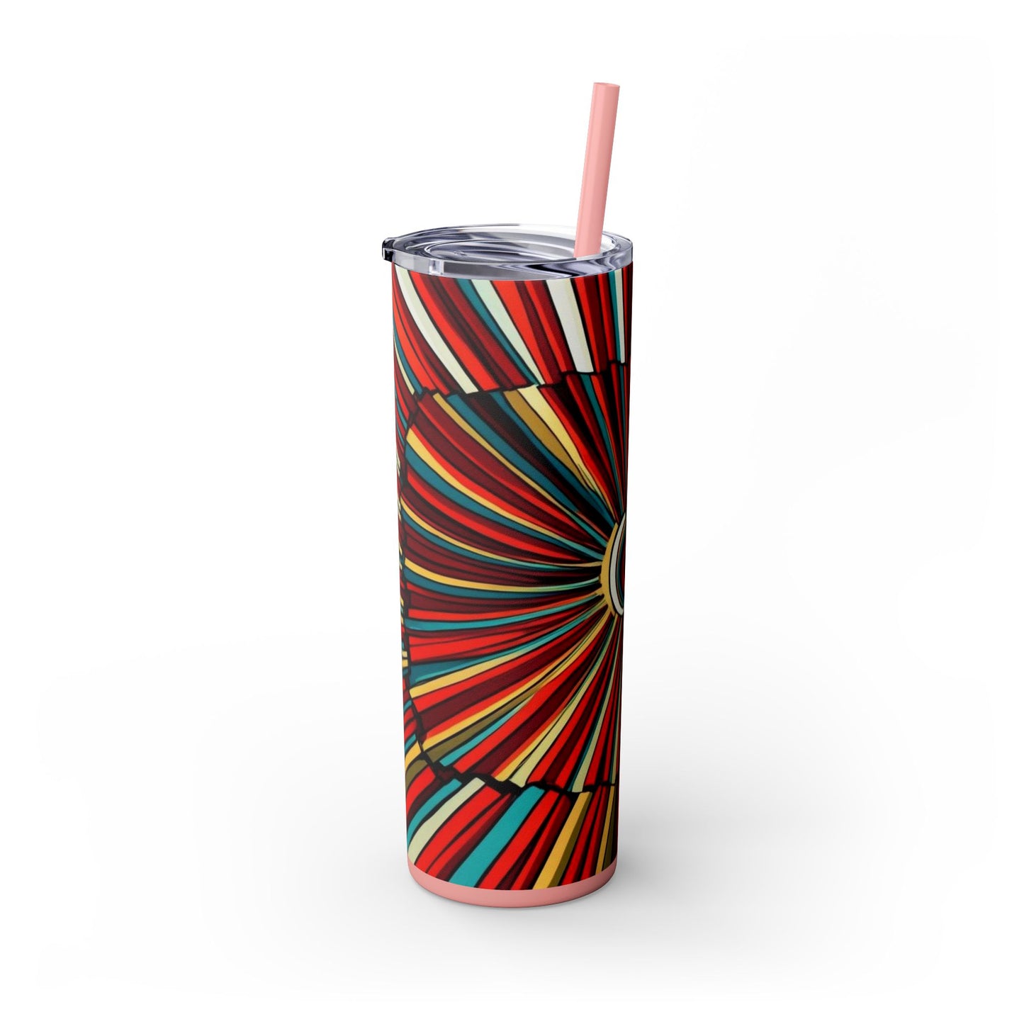 Optical Illusion Skinny Tumbler with Straw, 20oz