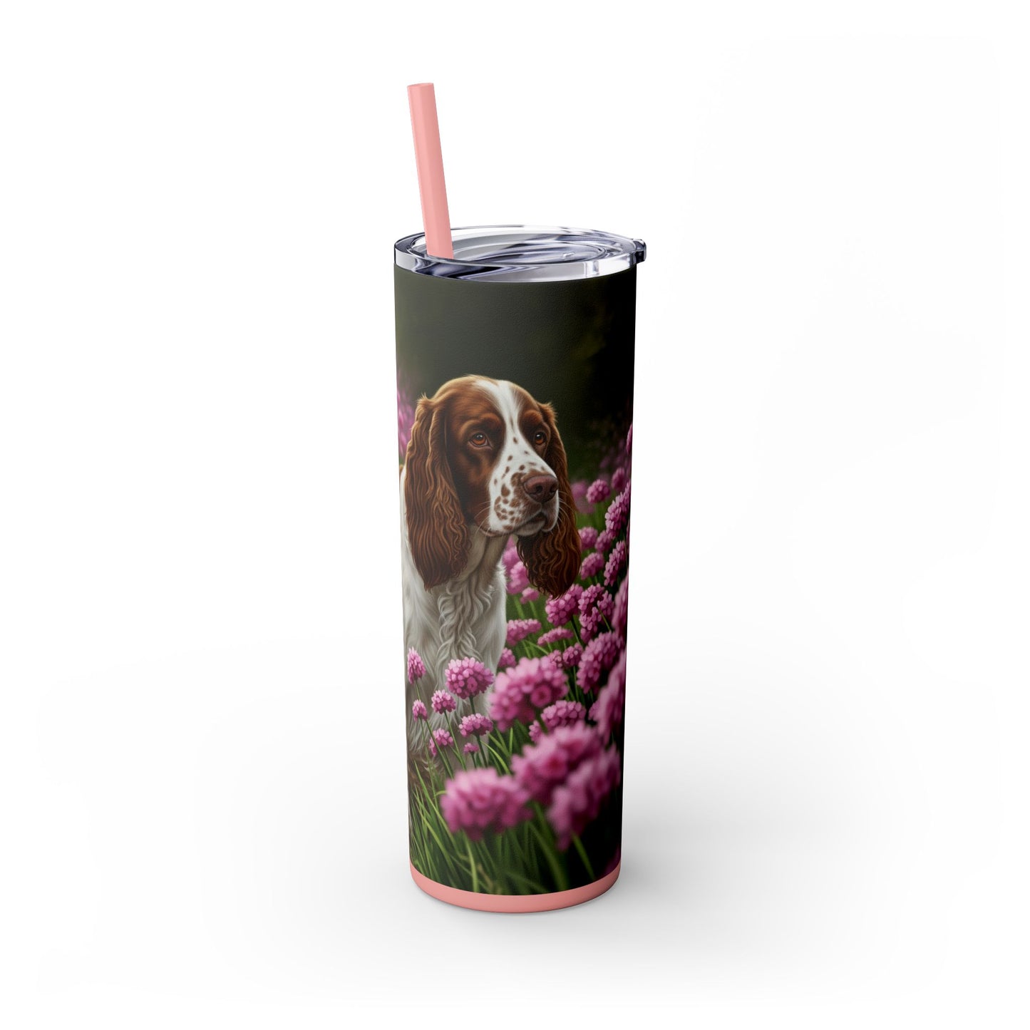 English Springer Spaniel Skinny Tumbler with Straw, 20oz
