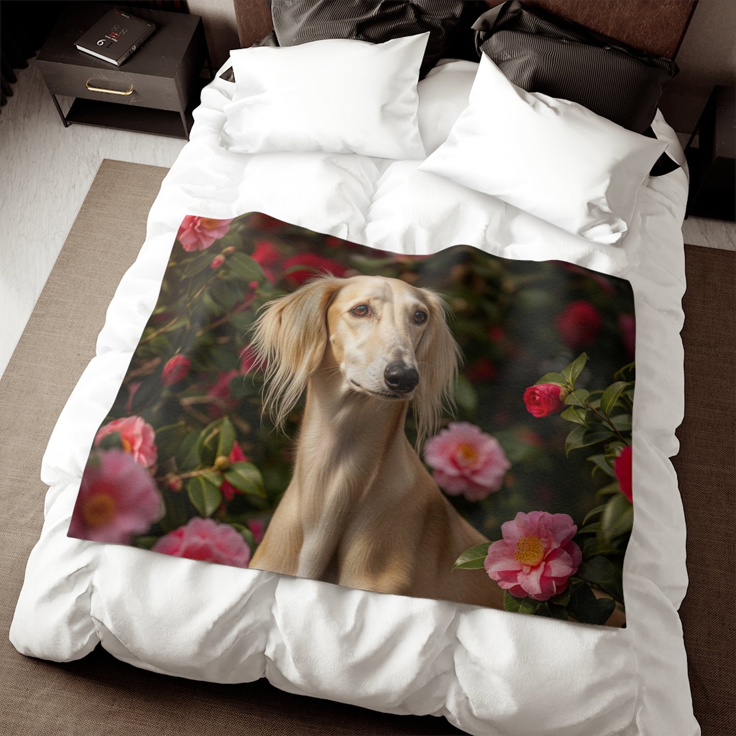 Manta de sudadera con diseño de saluki chino