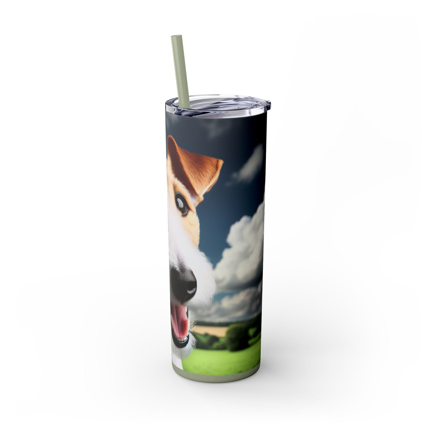 Smooth Fox Terrier Tumbler with Straw, 20oz