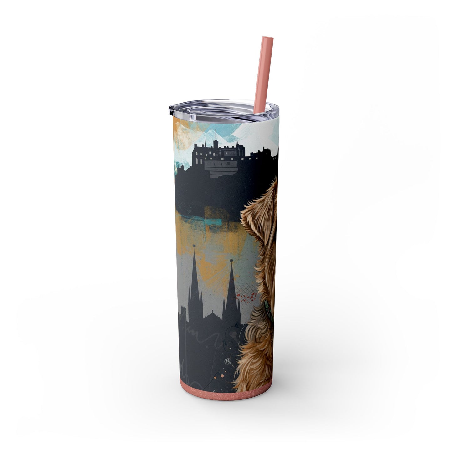 Glen of Imaal Terrier Skinny Tumbler with Straw, 20oz