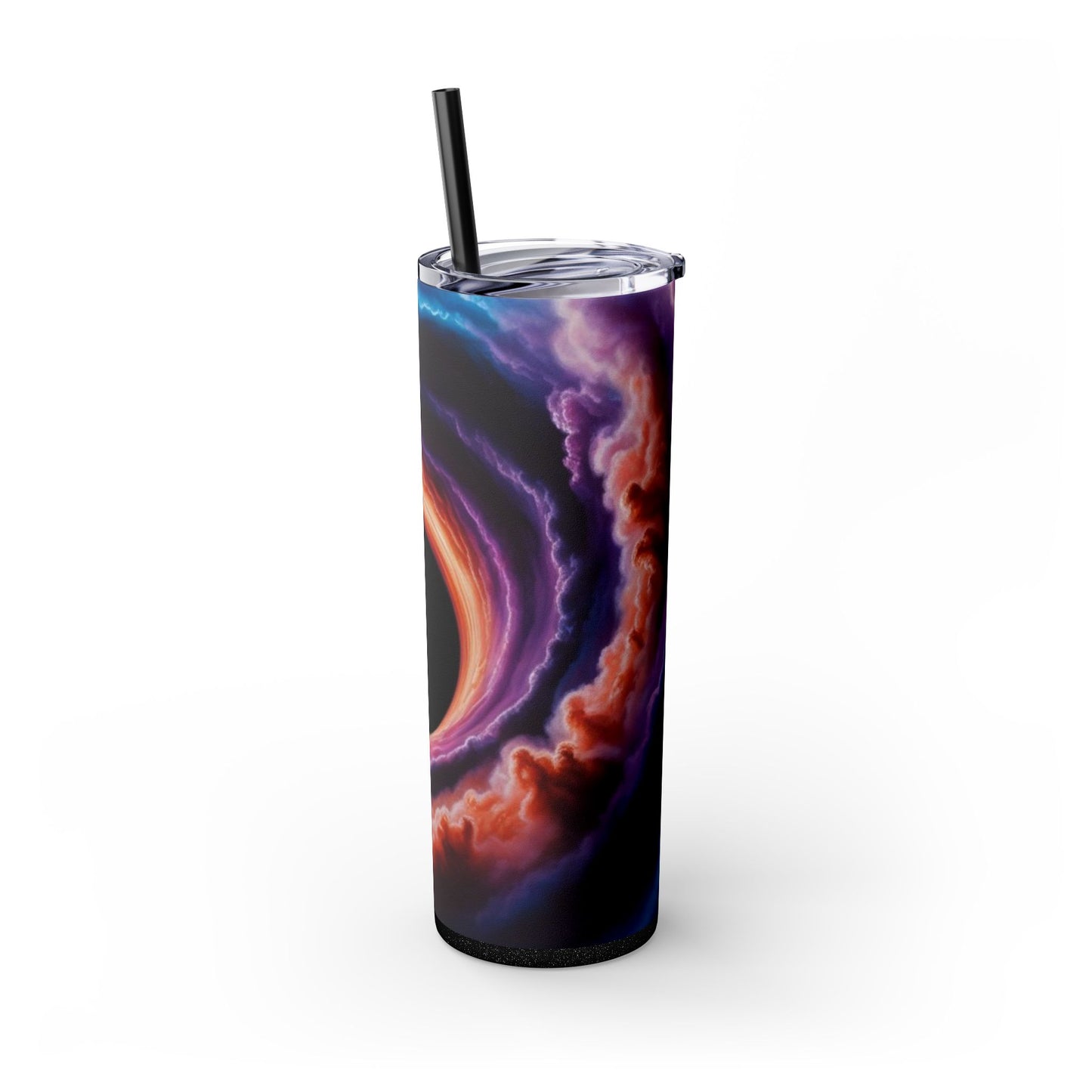 Optical Illusion Skinny Tumbler with Straw, 20oz